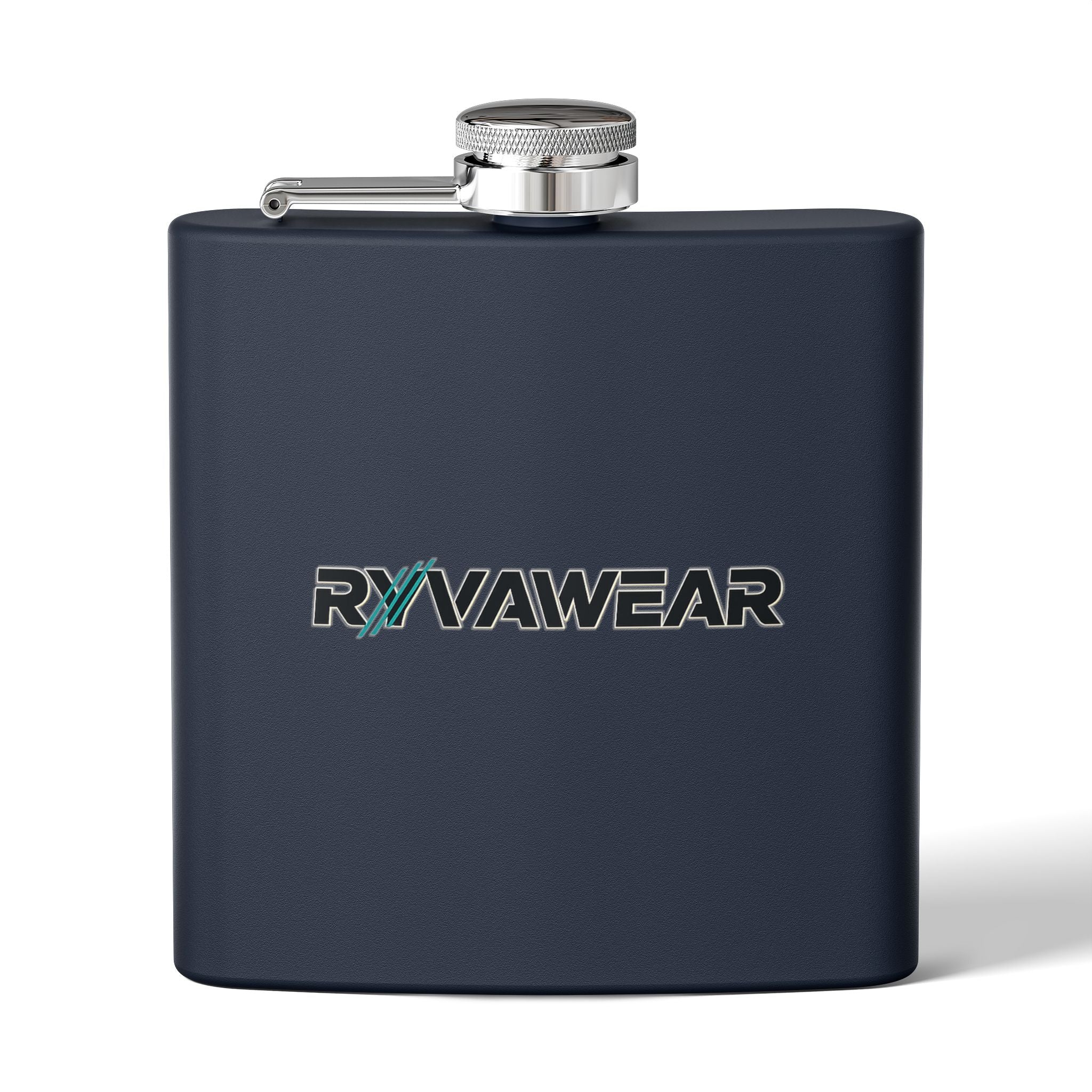Stainless Steel Flask — 6oz Branded RYVAWEAR Pocket Hip Flask