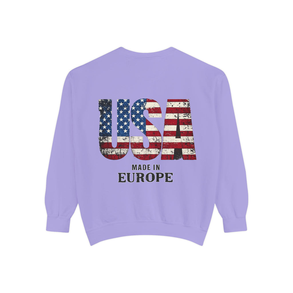 Minimal Monogram Sweatshirt — R14 Chest Logo Crewneck