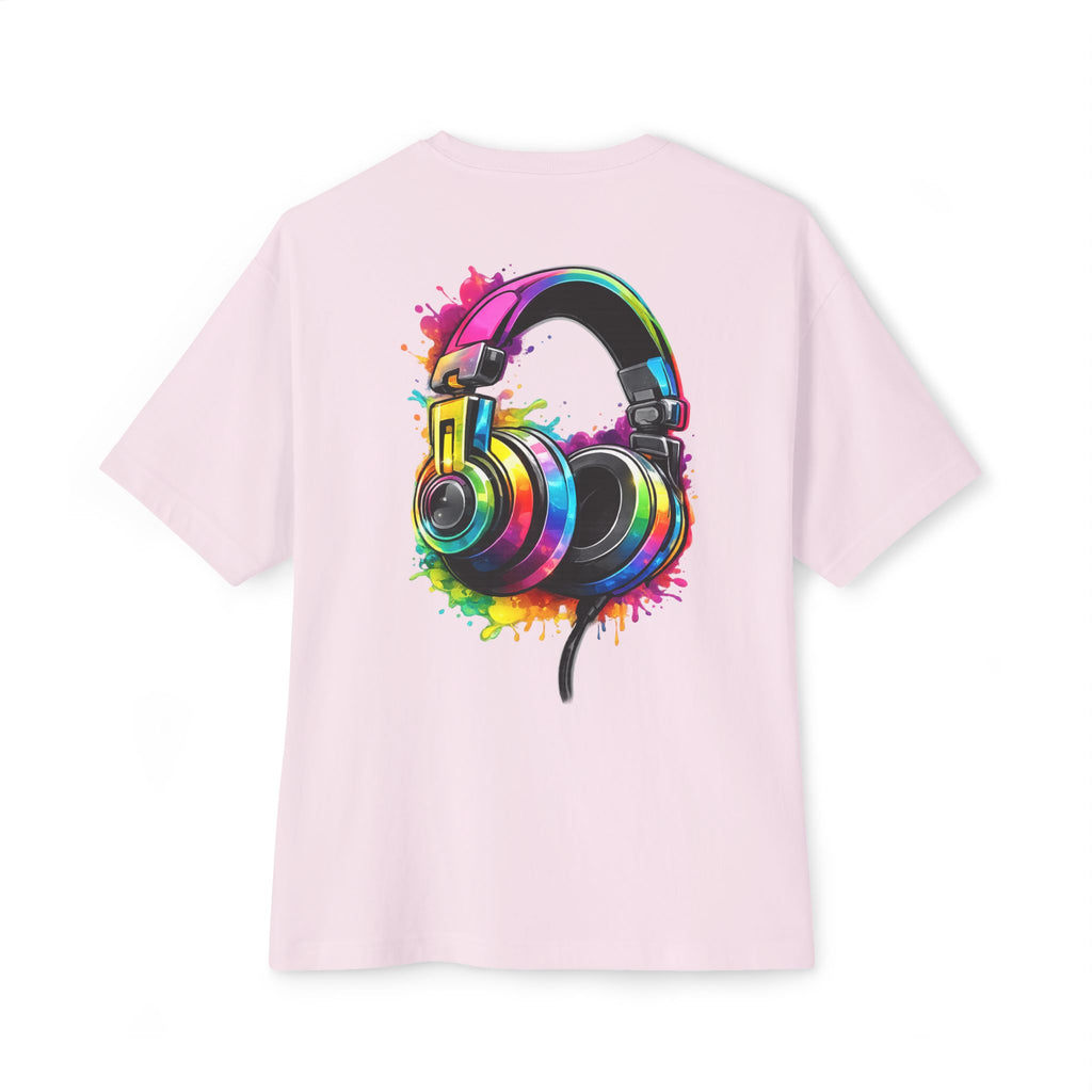 Headphones Graphic Tee - Colorful Splash DJ Music T-Shirt