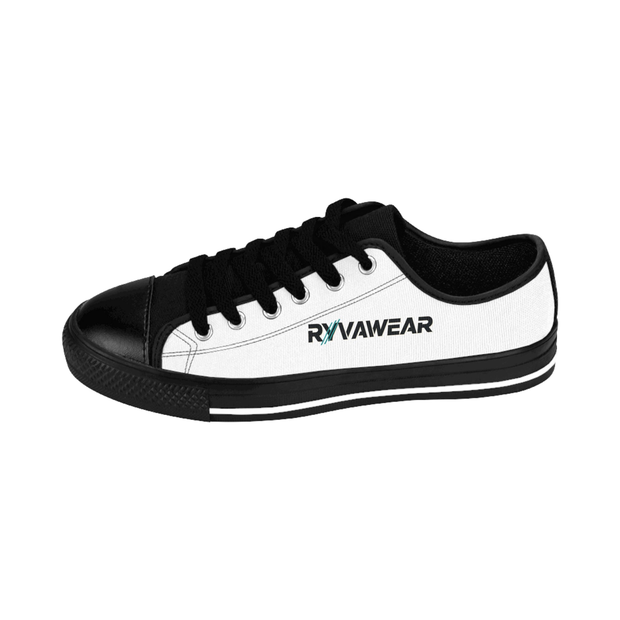 RYVAWEAR Low-Top Sneakers — Classic Black & White Canvas Men’s Shoes