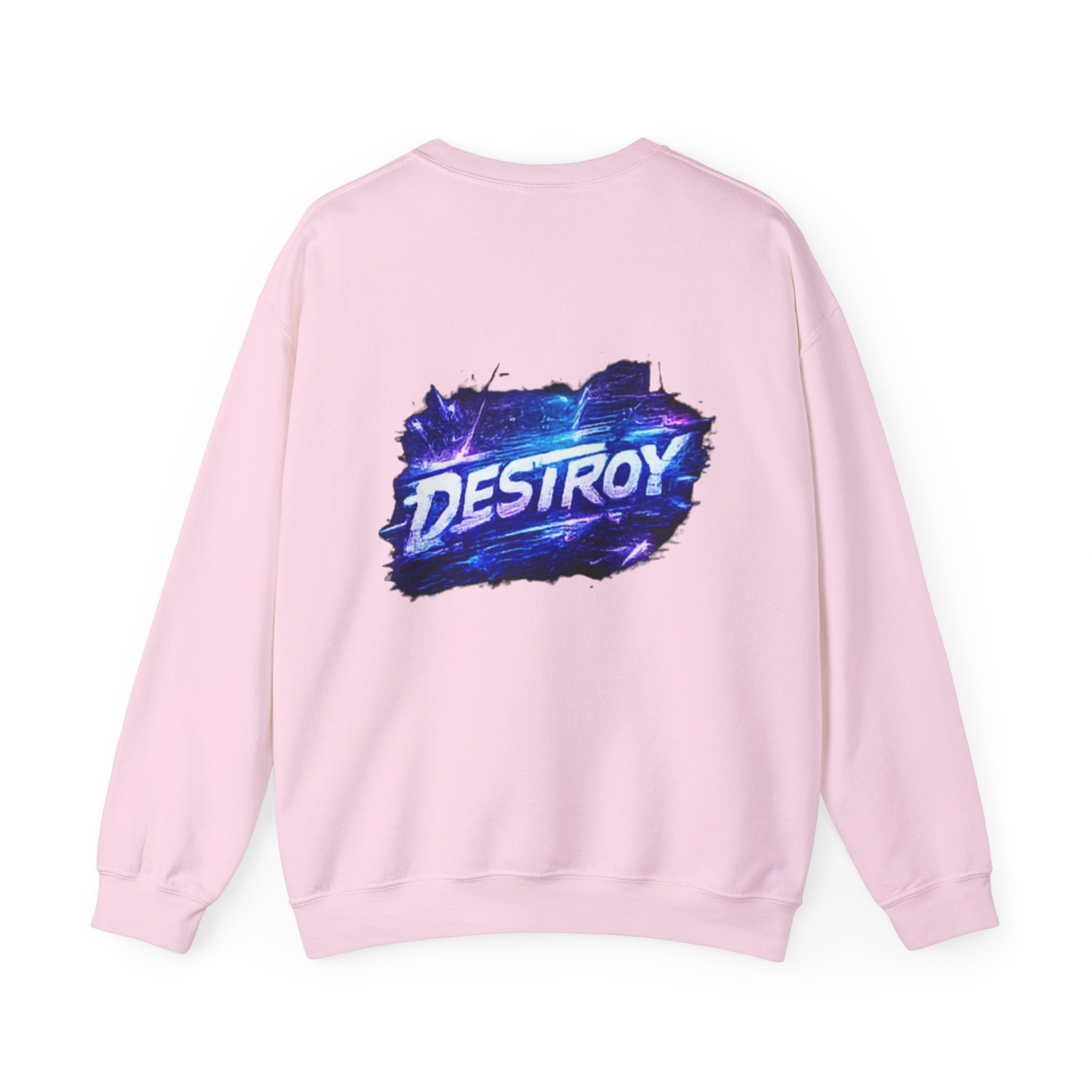 Destroy Graphic Crewneck Sweatshirt — Cosmic Brushstroke Logo