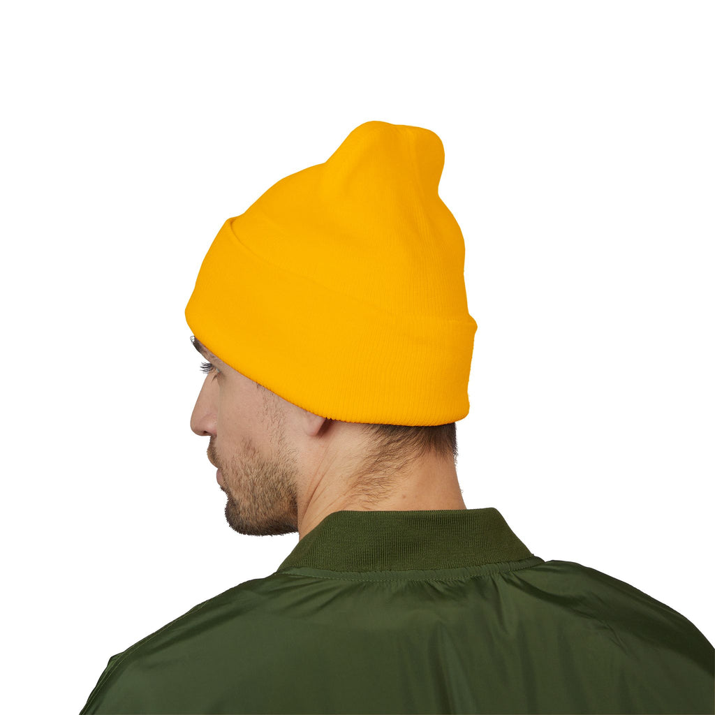 Embroidered Classic Cuffed Beanie — Minimal Logo Knit Hat