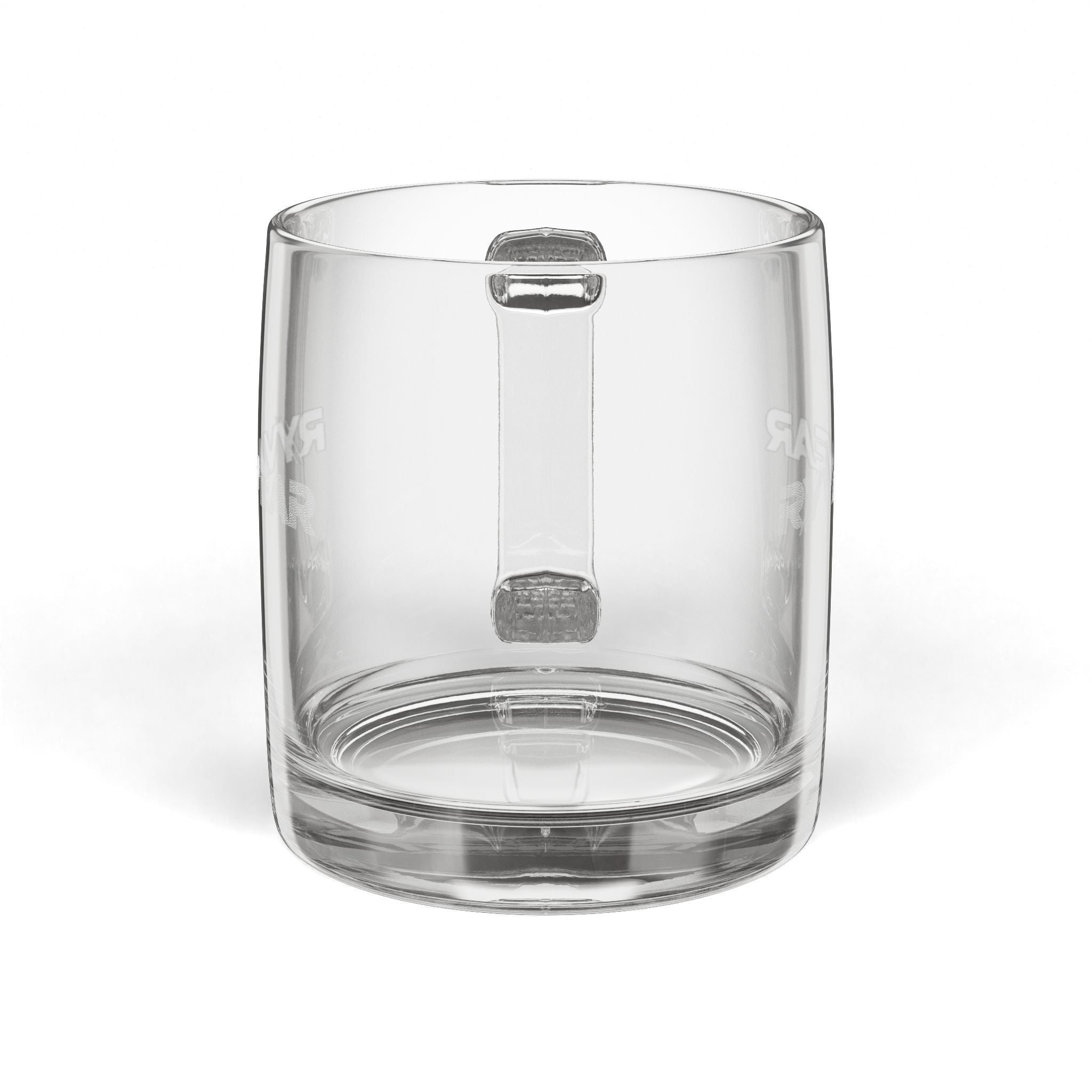 Engraved Glass Coffee Mug — 12.25 oz Clear Glass Tea & Coffee Cup