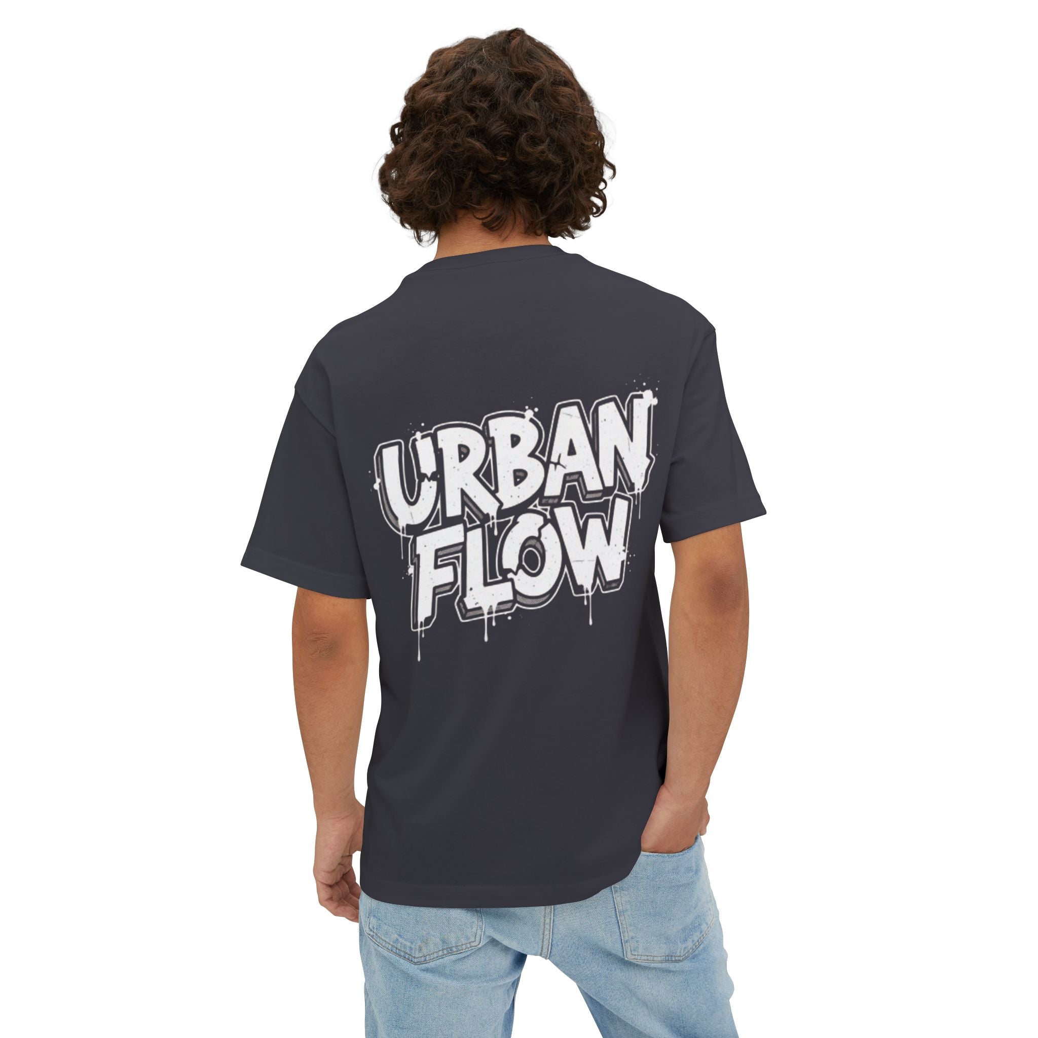 Urban Flow Tee — Graffiti Logo Oversized Boxy T-Shirt