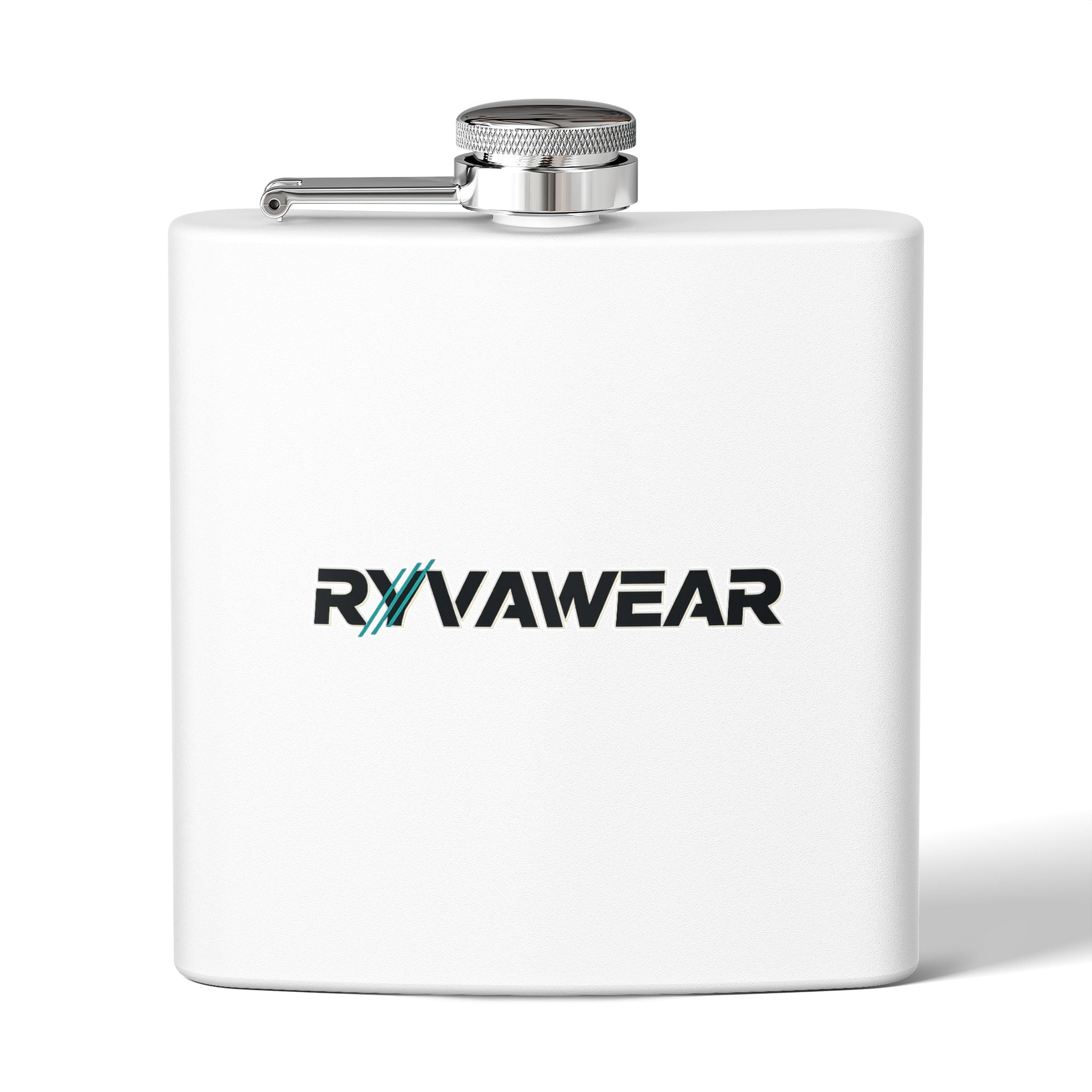 Stainless Steel Flask — 6oz Branded RYVAWEAR Pocket Hip Flask