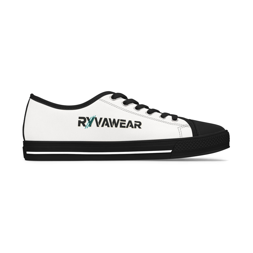 Low Top Sneakers — White 'RYV AWEAR' Side Logo Casual Shoes