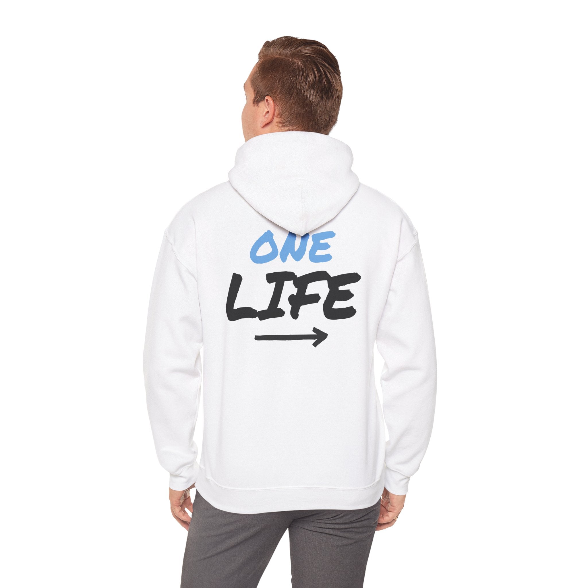 One Life Graphic Hoodie — Motivational Arrow Sweatshirt