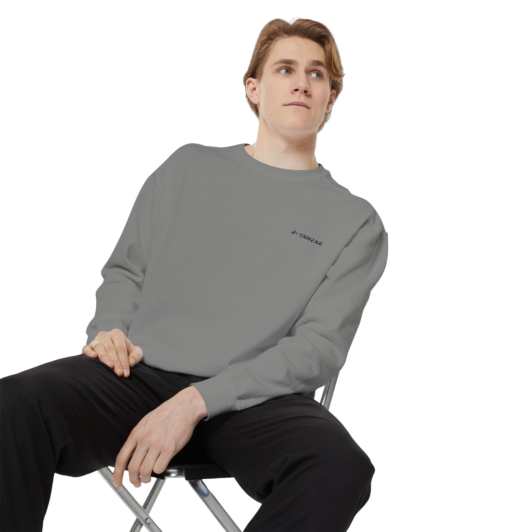 Minimalist Sweatshirt with Tiny Chest Graphic