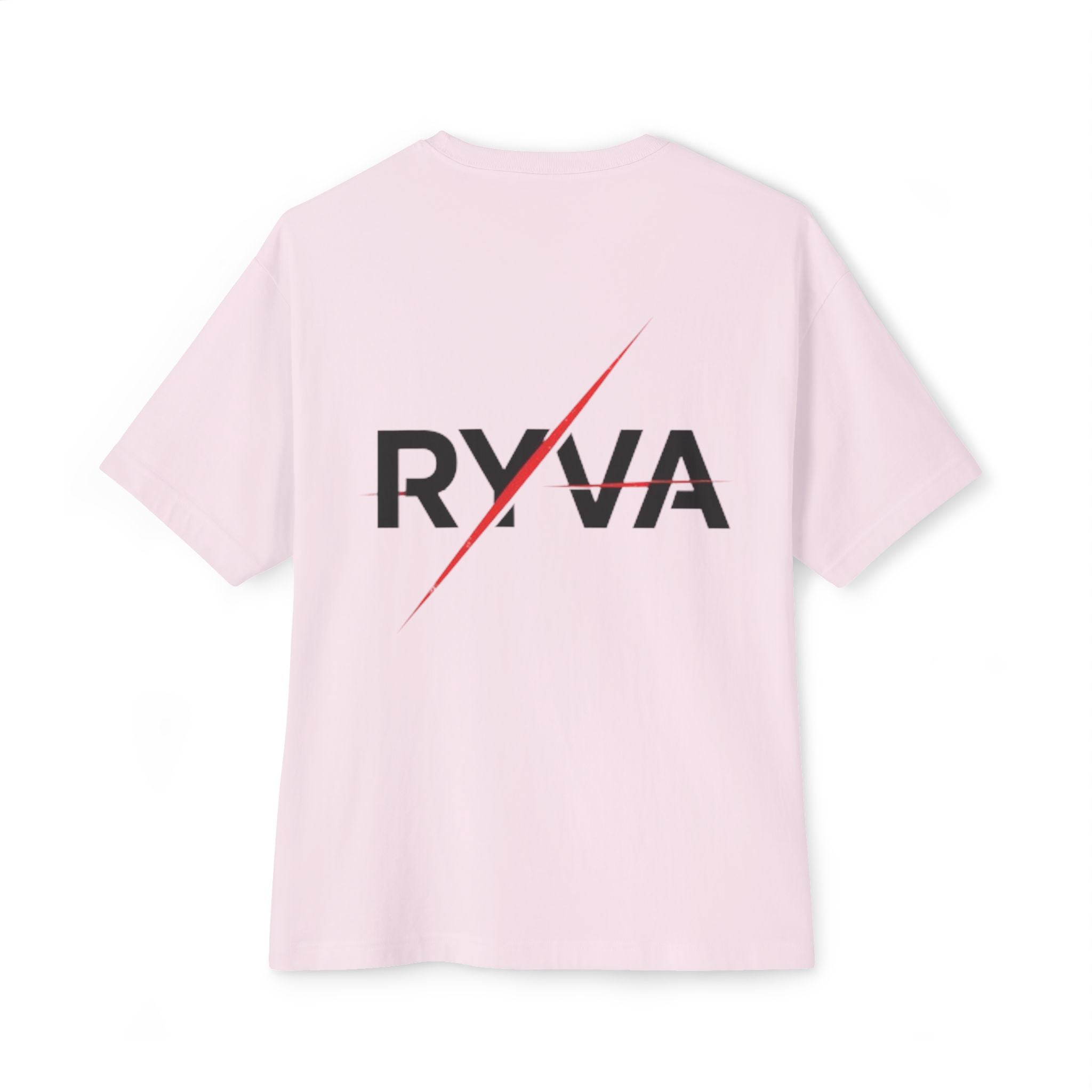 RYVA Split-Logo Boxy Tee — Oversized Casual Graphic T-Shirt