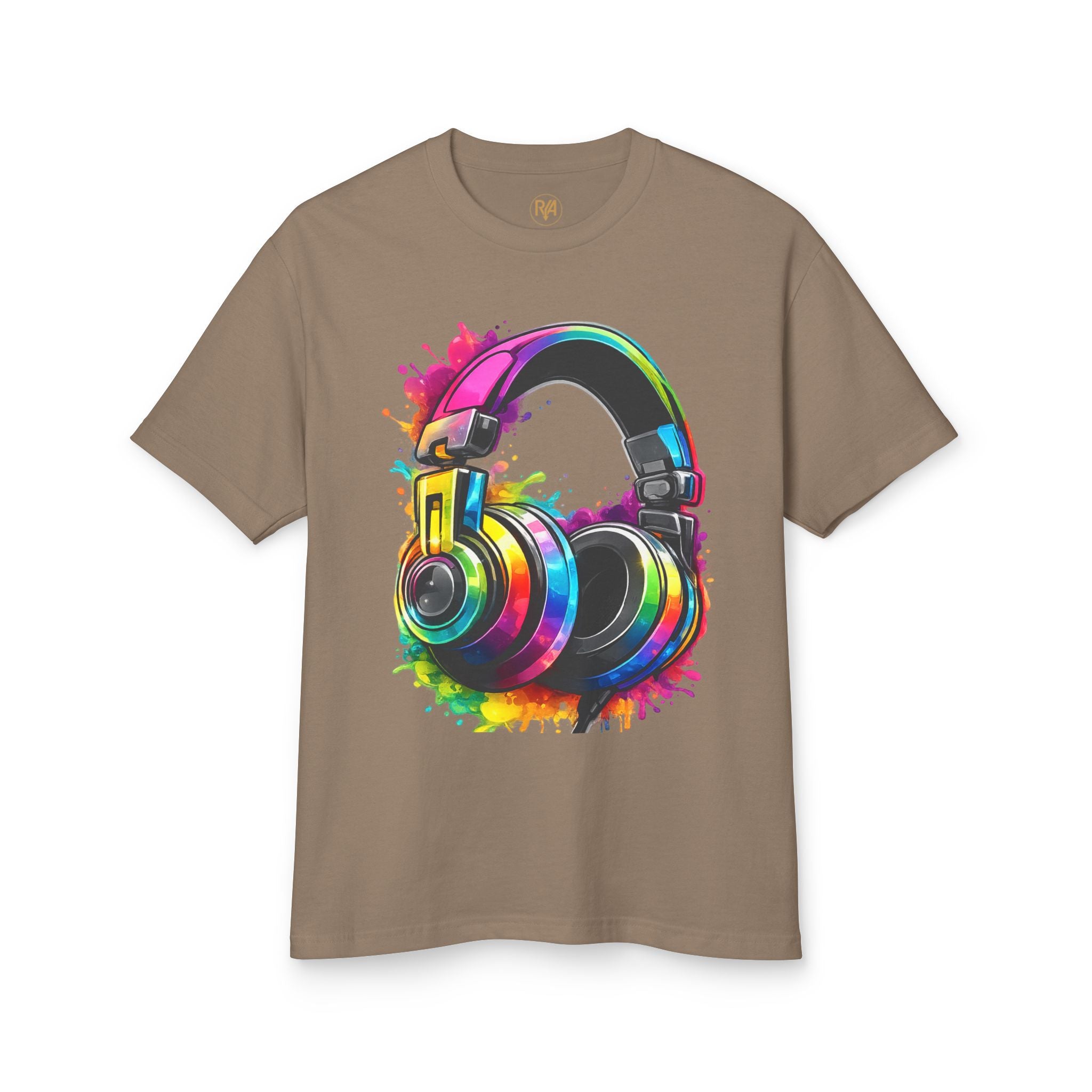 Headphones Graphic Tee — Colorful Splash Music Lover T-Shirt