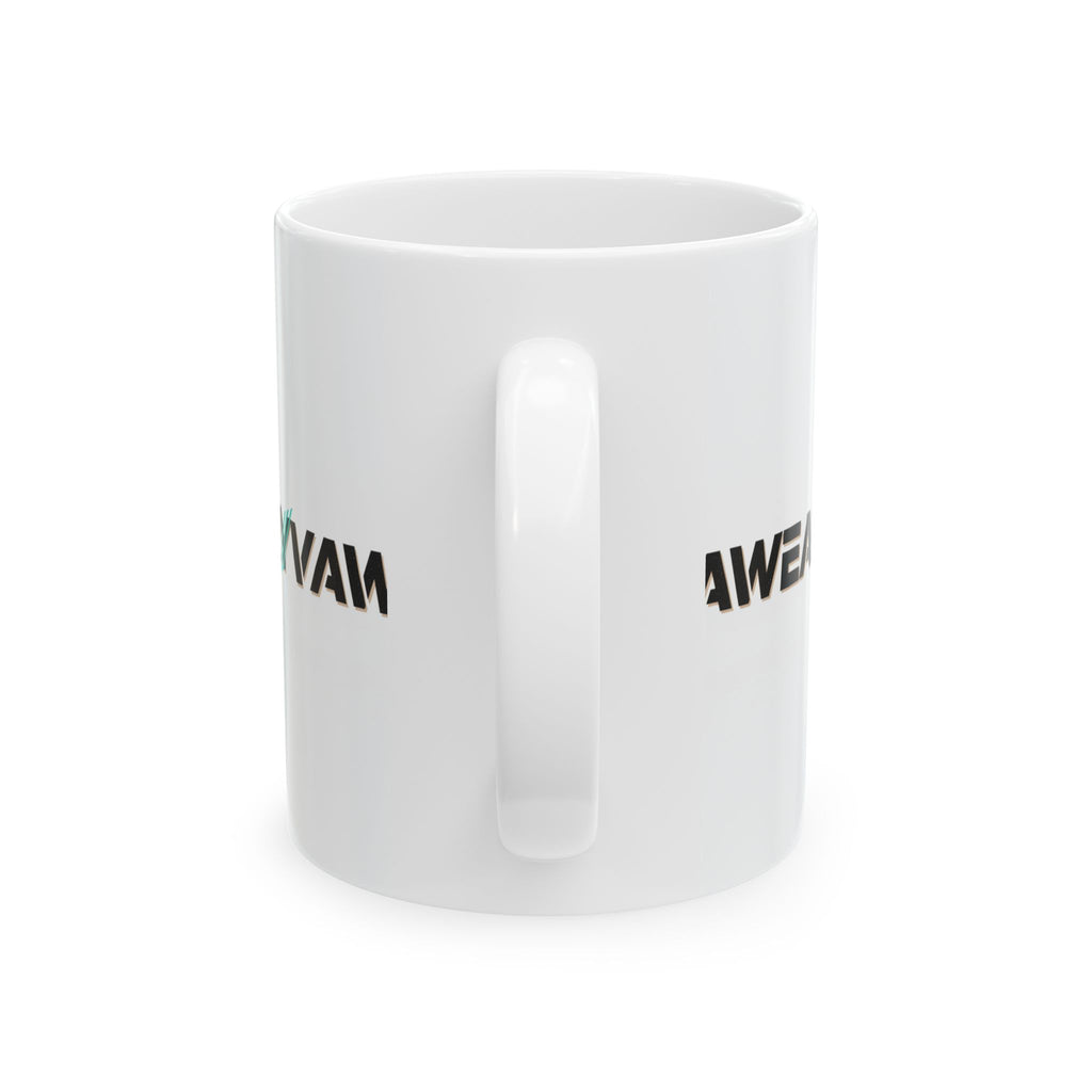 RVVAWEAR Logo Ceramic Mug — Branded Coffee Cup (11oz & 15oz)