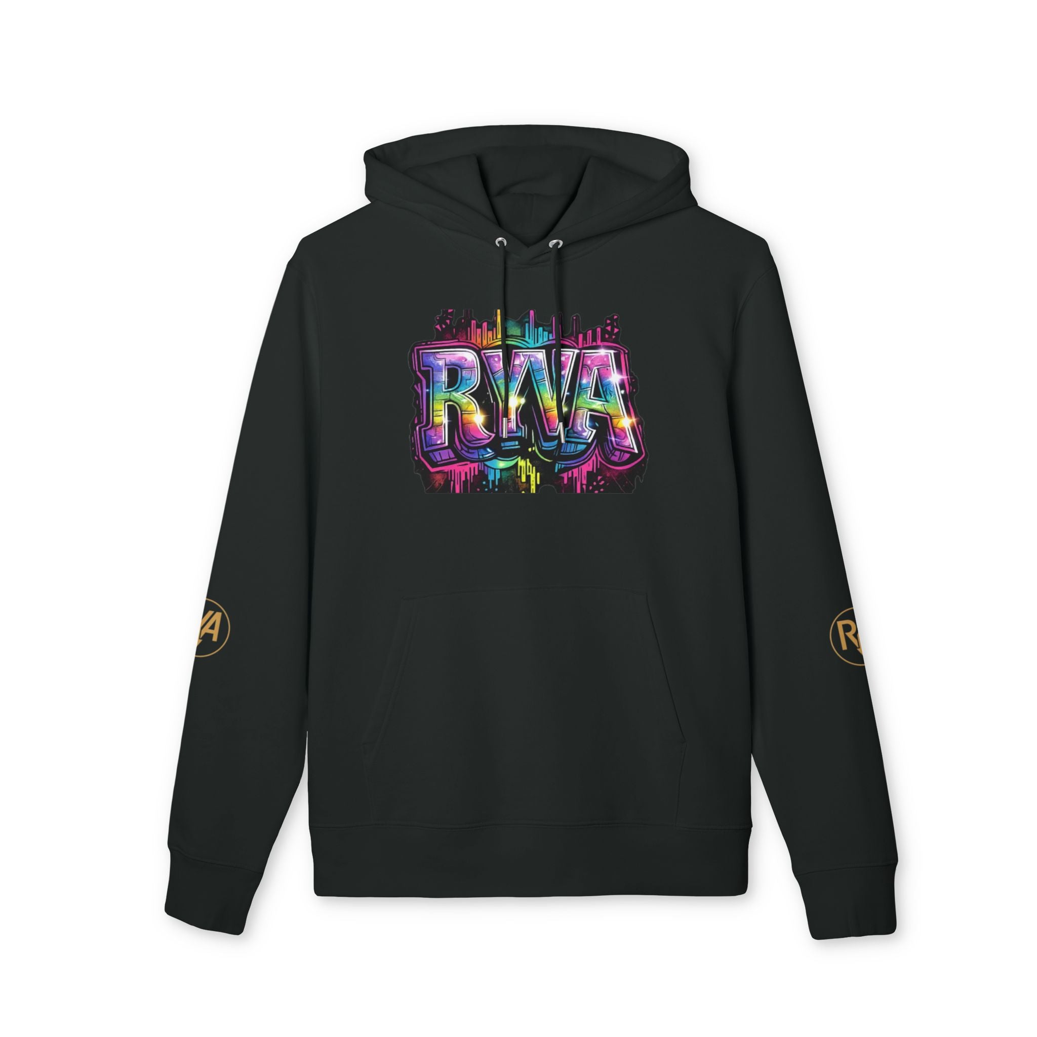 Graffiti RWA Logo Hoodie — Colorful Urban Streetwear Pullover