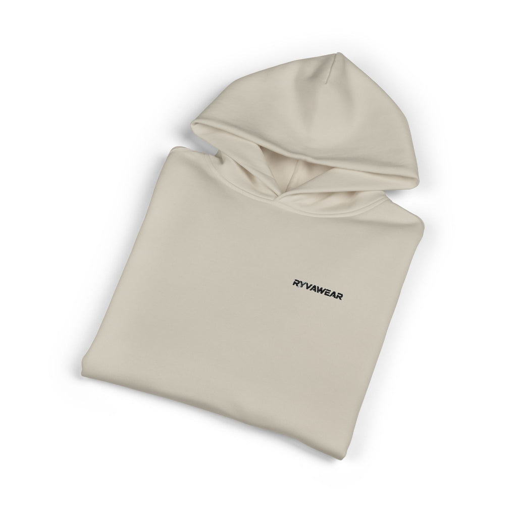 Relaxed Hoodie — Minimal White Pocket Patch Hoodie