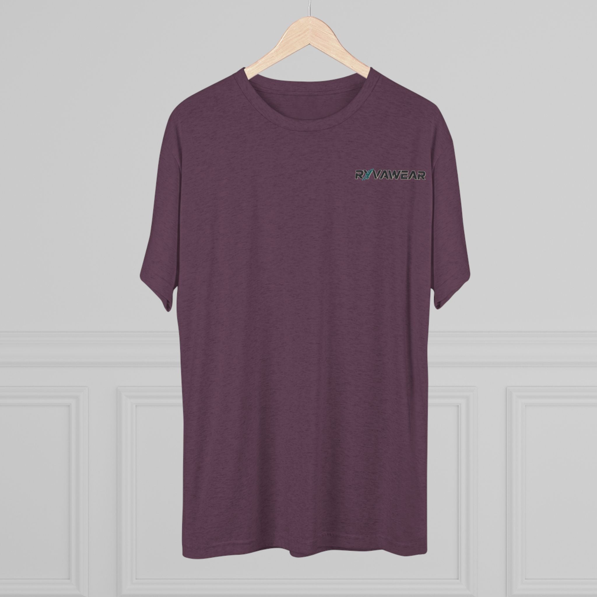 RYVNAWEAR Minimal Logo Tee — Lightweight Tri-Blend Crew Shirt