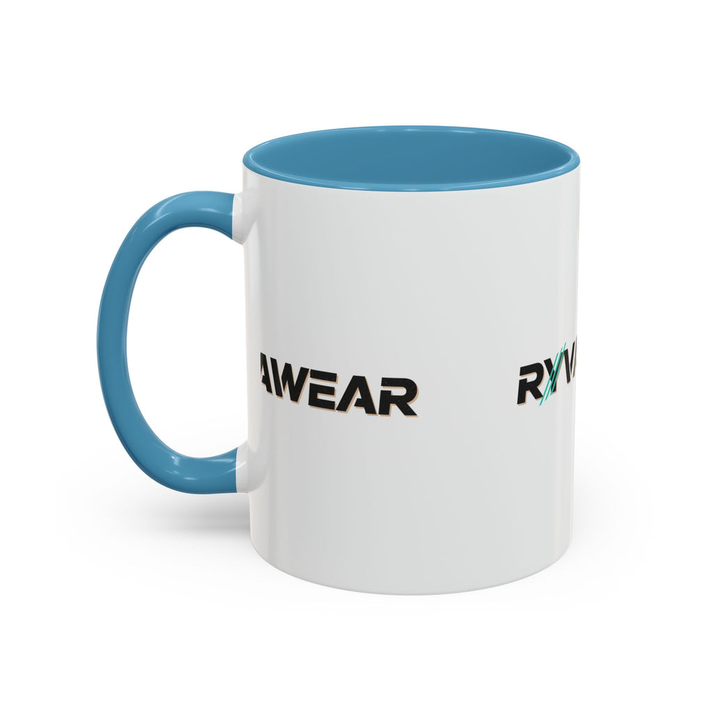 RyvaWear Logo Accent Coffee Mug — Black-Trim Ceramic Coffee Cup (11/15oz)