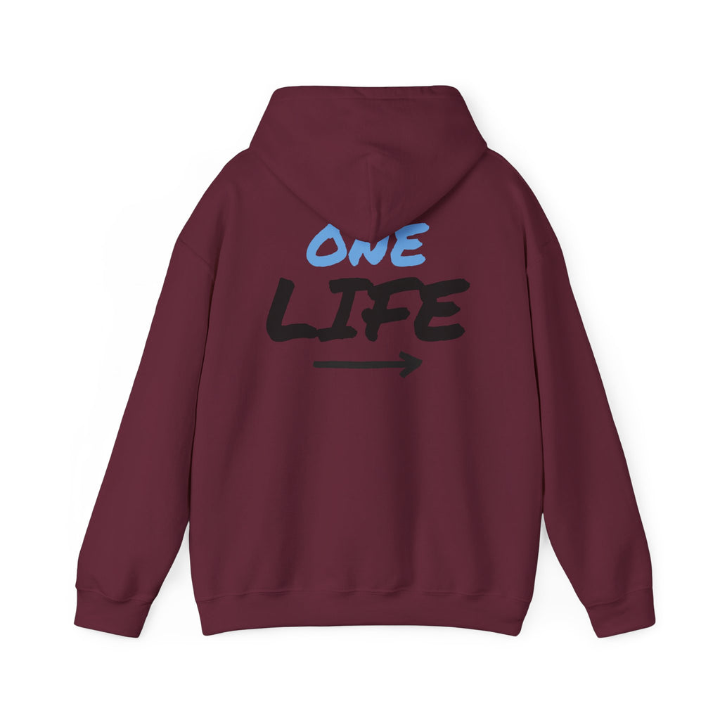 One Life Graphic Hoodie — Motivational Arrow Sweatshirt