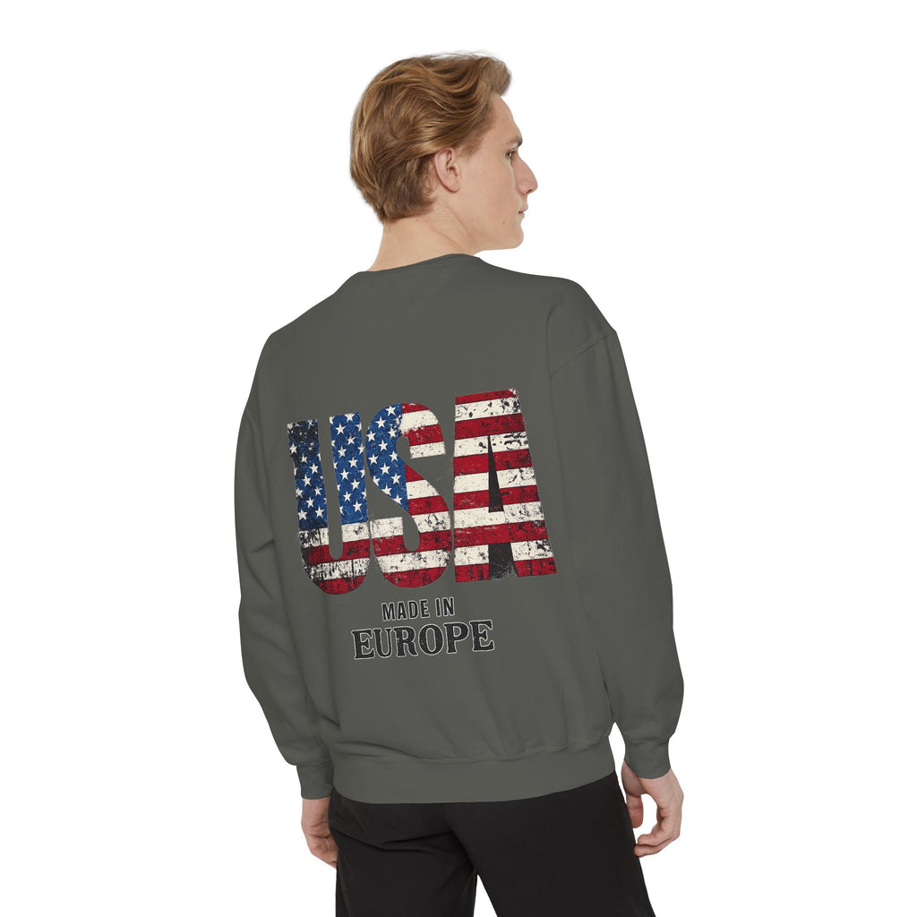 Minimal Monogram Sweatshirt — R14 Chest Logo Crewneck