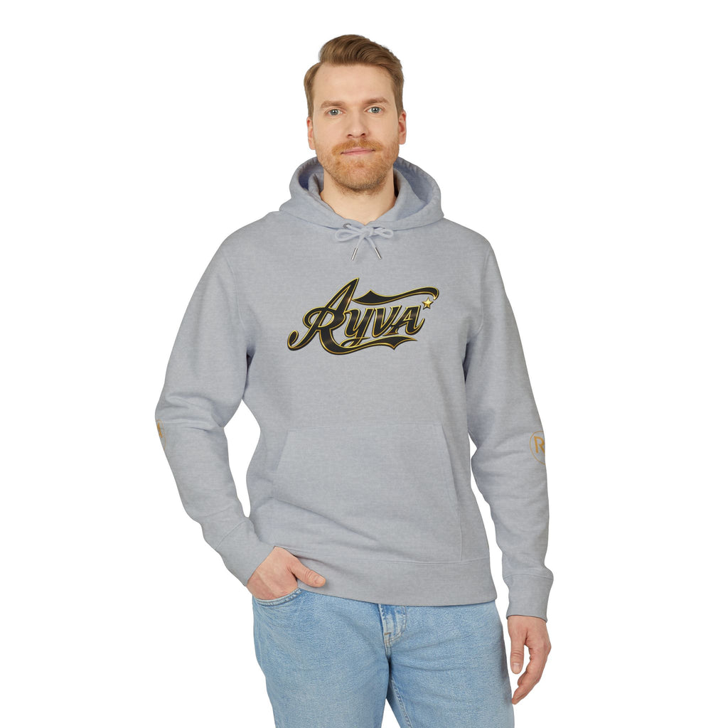 Riva Script Hoodie — White Logo Pullover