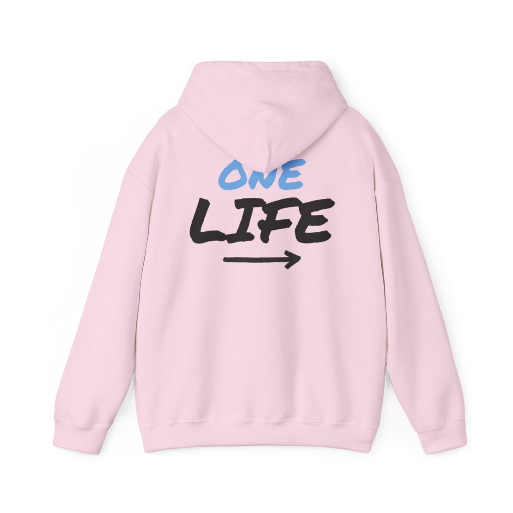 One Life Graphic Hoodie — Motivational Arrow Sweatshirt