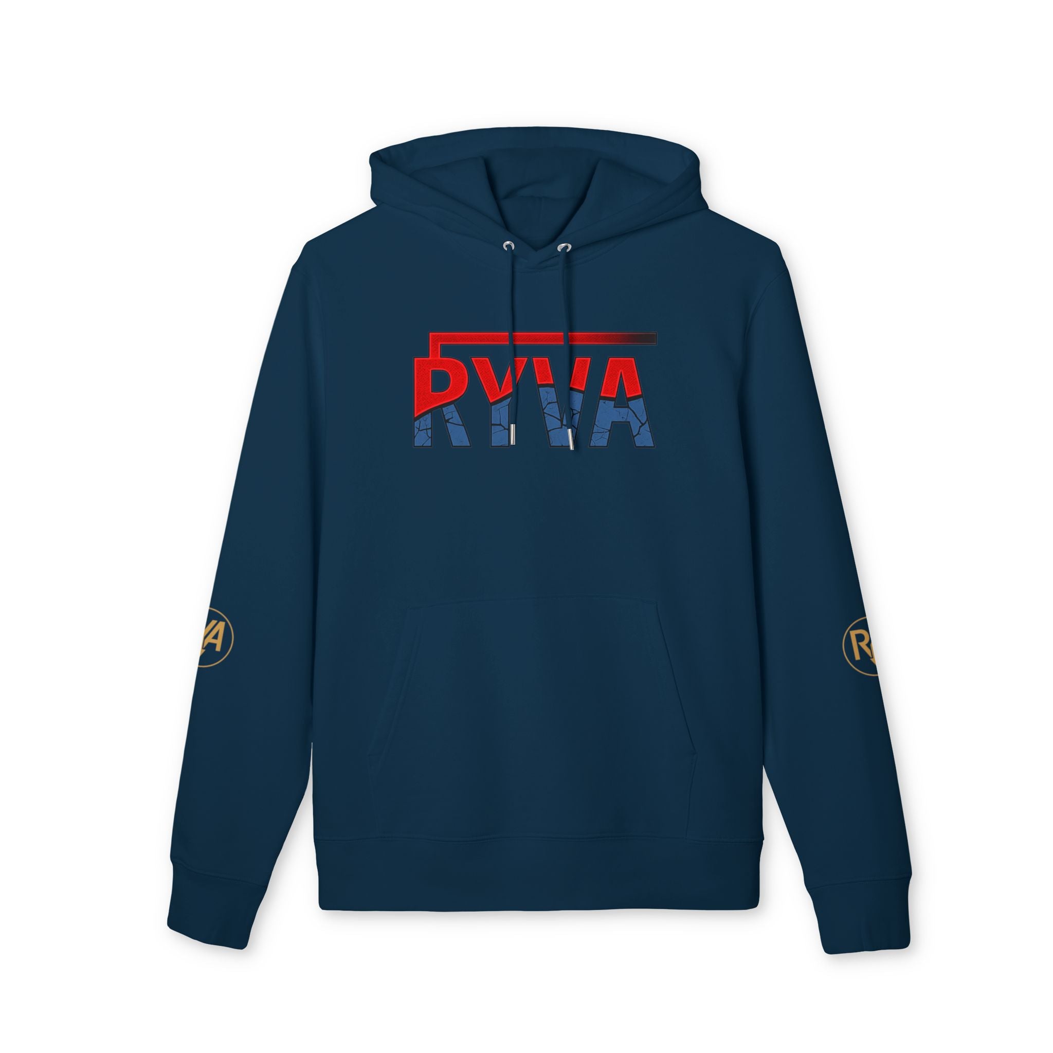RYVA Flag Logo Hoodie — Patriotic Red White Blue Pullover