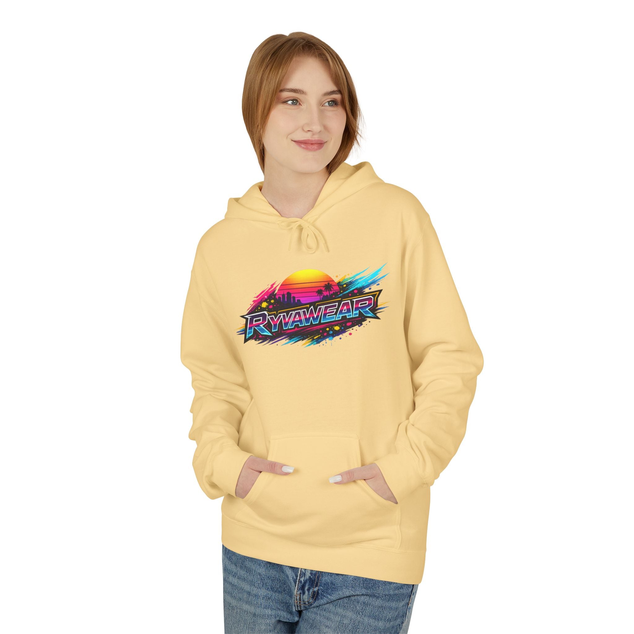 Retro Sunset 'Power Core' Hoodie — 80s Vaporwave Graphic Sweatshirt