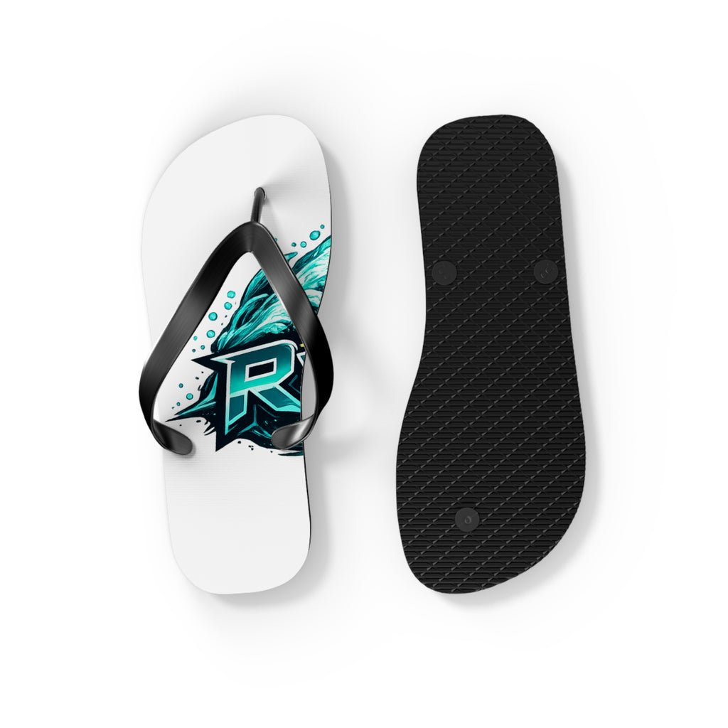 Rider Teal Splash Flip Flops — Graphic Beach Sandals