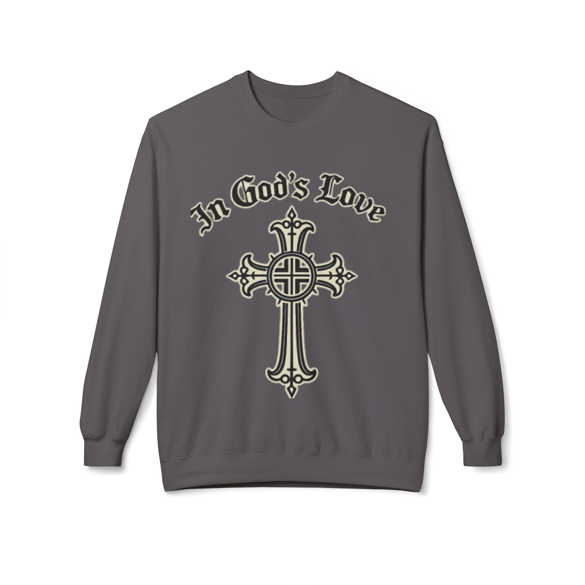 In God's Love Cross Crewneck Sweatshirt — Christian Faith Pullover