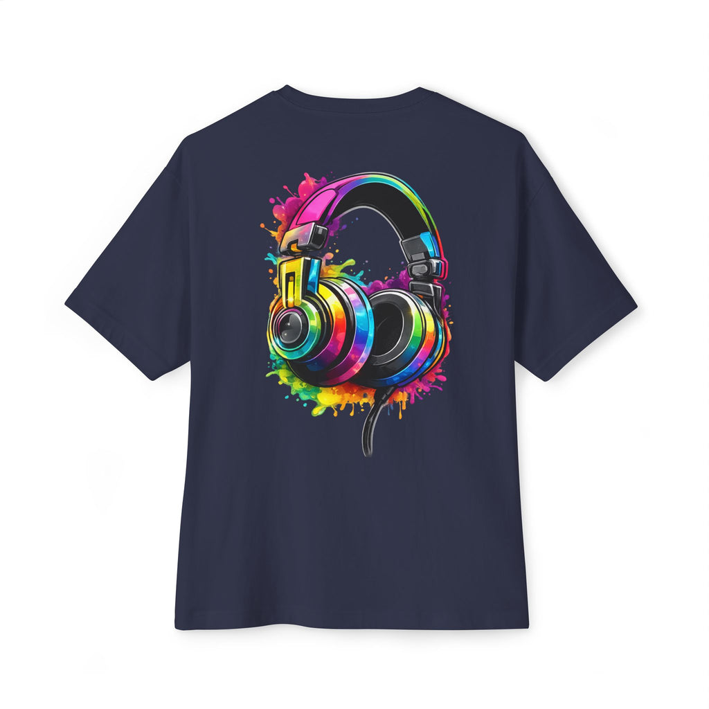 Headphones Graphic Tee - Colorful Splash DJ Music T-Shirt