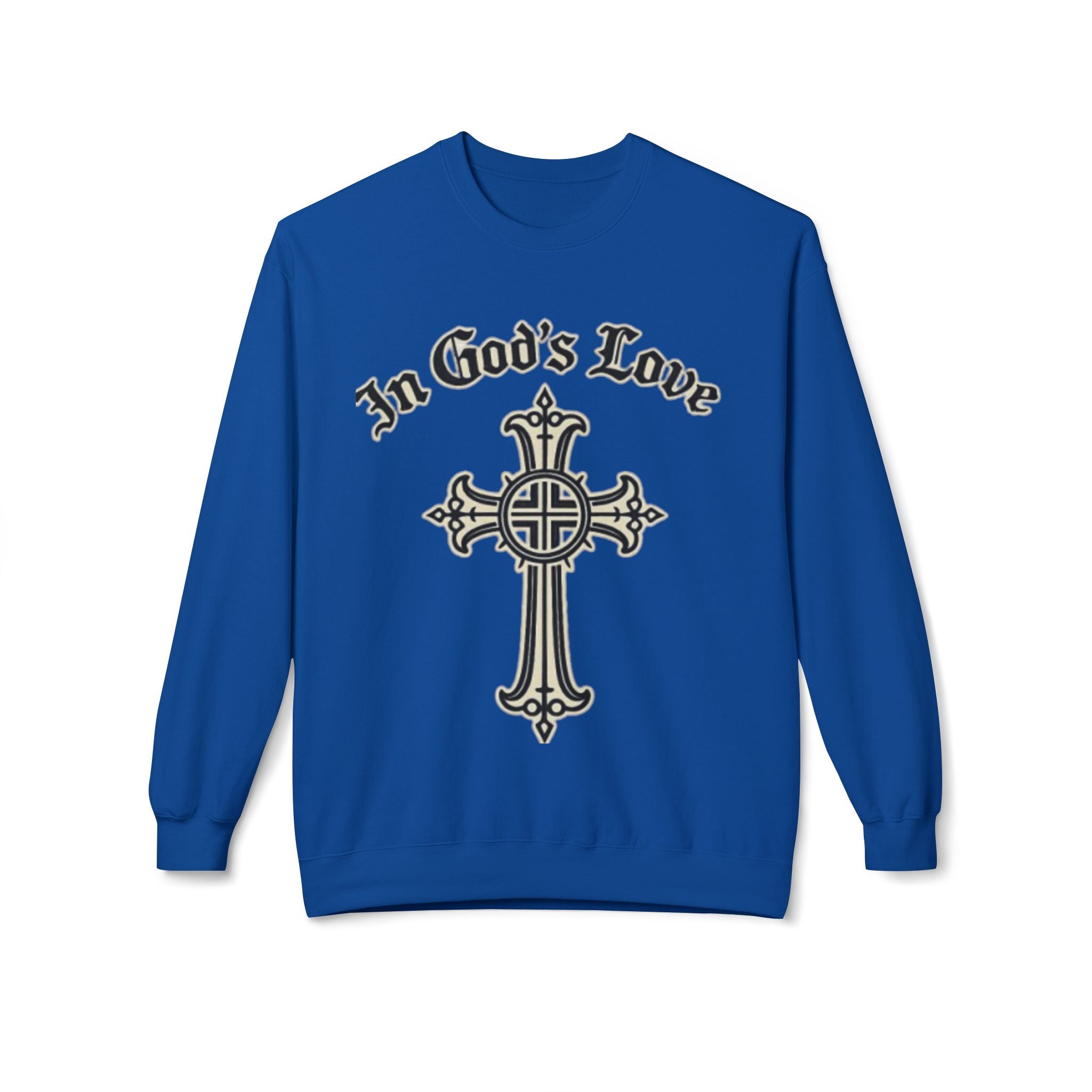 In God's Love Cross Crewneck Sweatshirt — Christian Faith Pullover