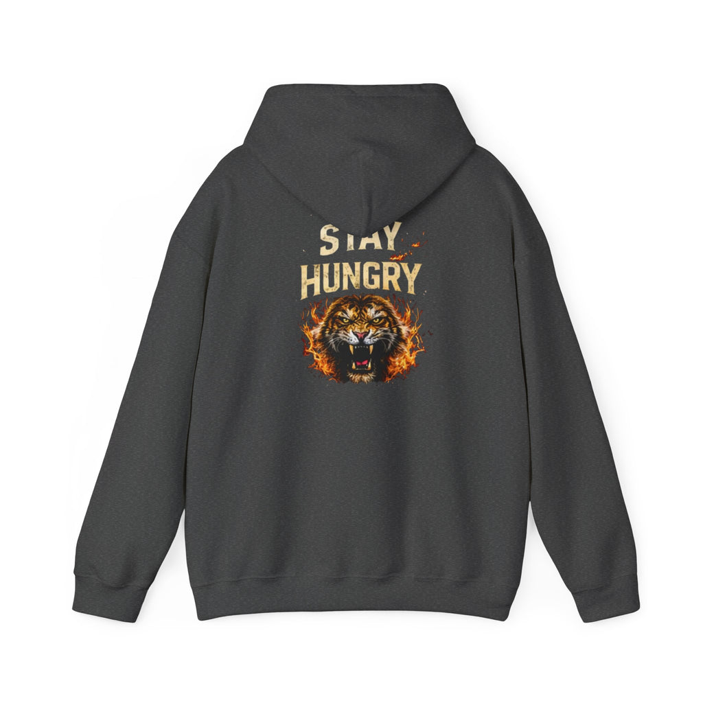 Lion "Stay Hungry" Hoodie – Motivational Graphic Pullover