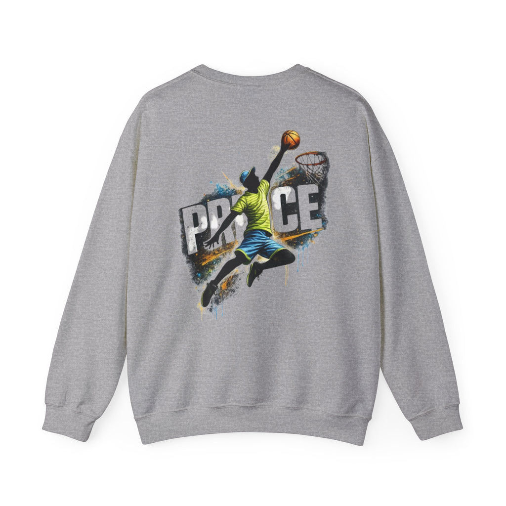 Basketball Dunk Crewneck Sweatshirt — "PROCE" Graphic Back