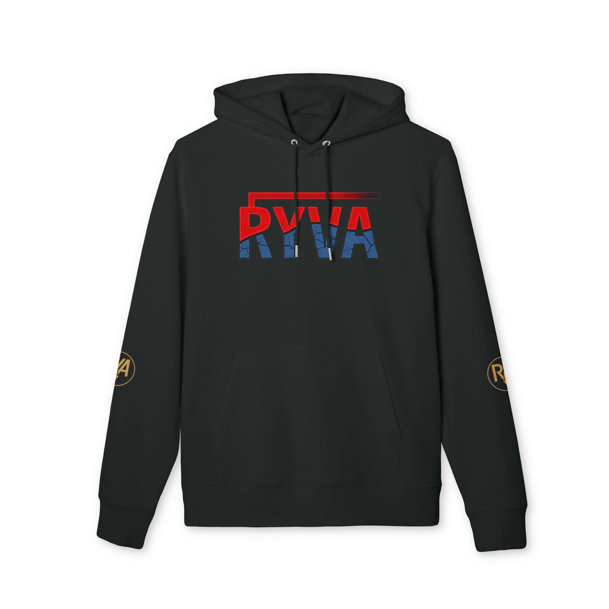 RYVA Flag Logo Hoodie — Patriotic Red White Blue Pullover