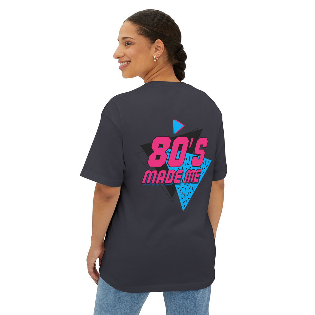 80's Made Me Oversized Boxy Tee — Retro 1980s Graphic T-Shirt