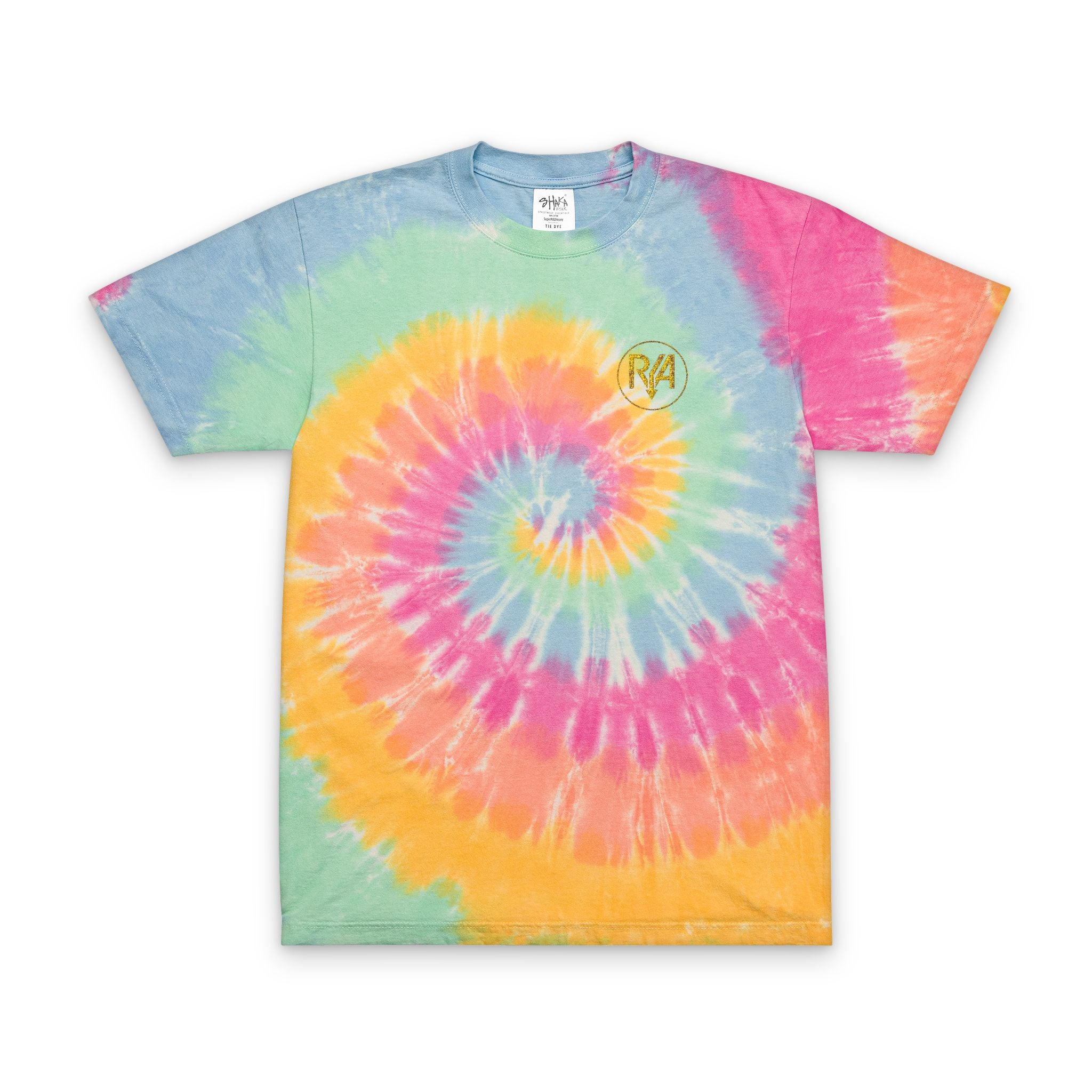 Tie-Dye Spiral Tee — Embroidered Rainbow Oversized T-Shirt