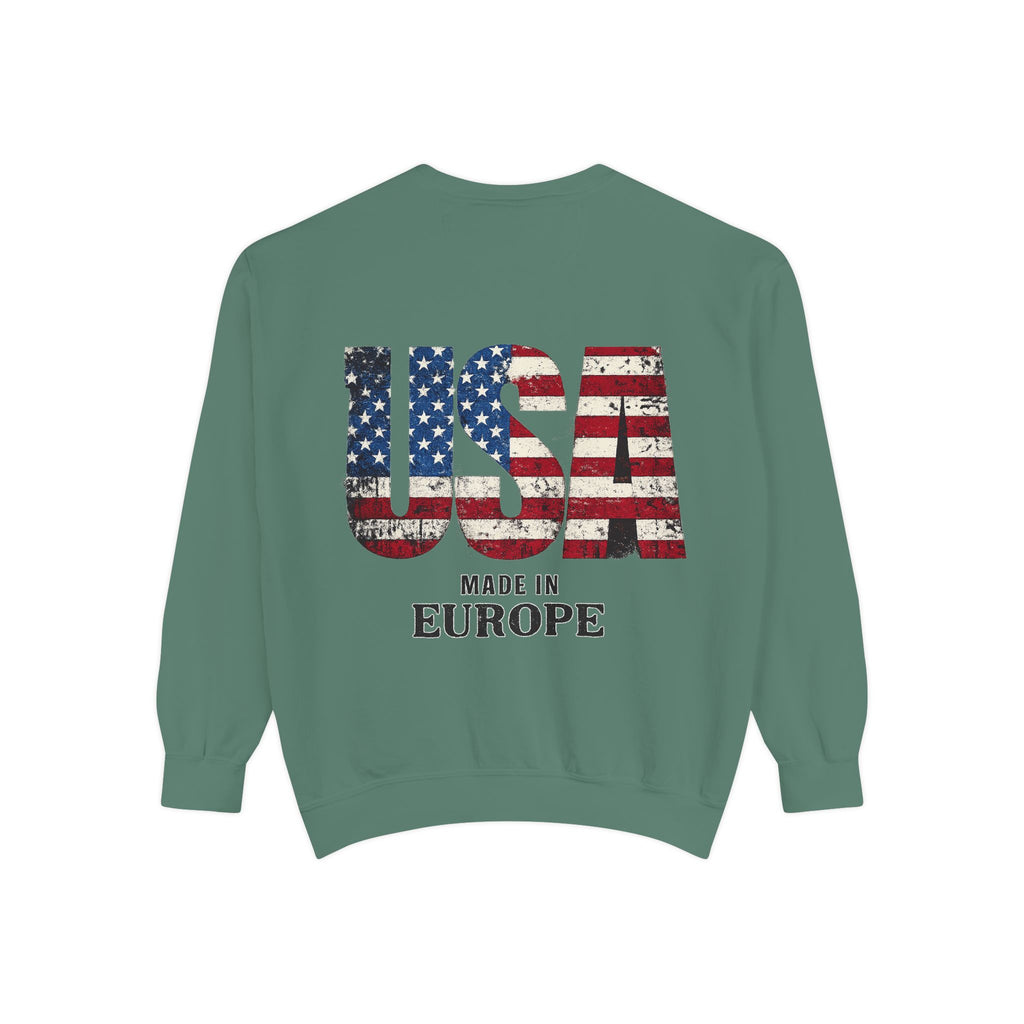 Minimal Monogram Sweatshirt — R14 Chest Logo Crewneck