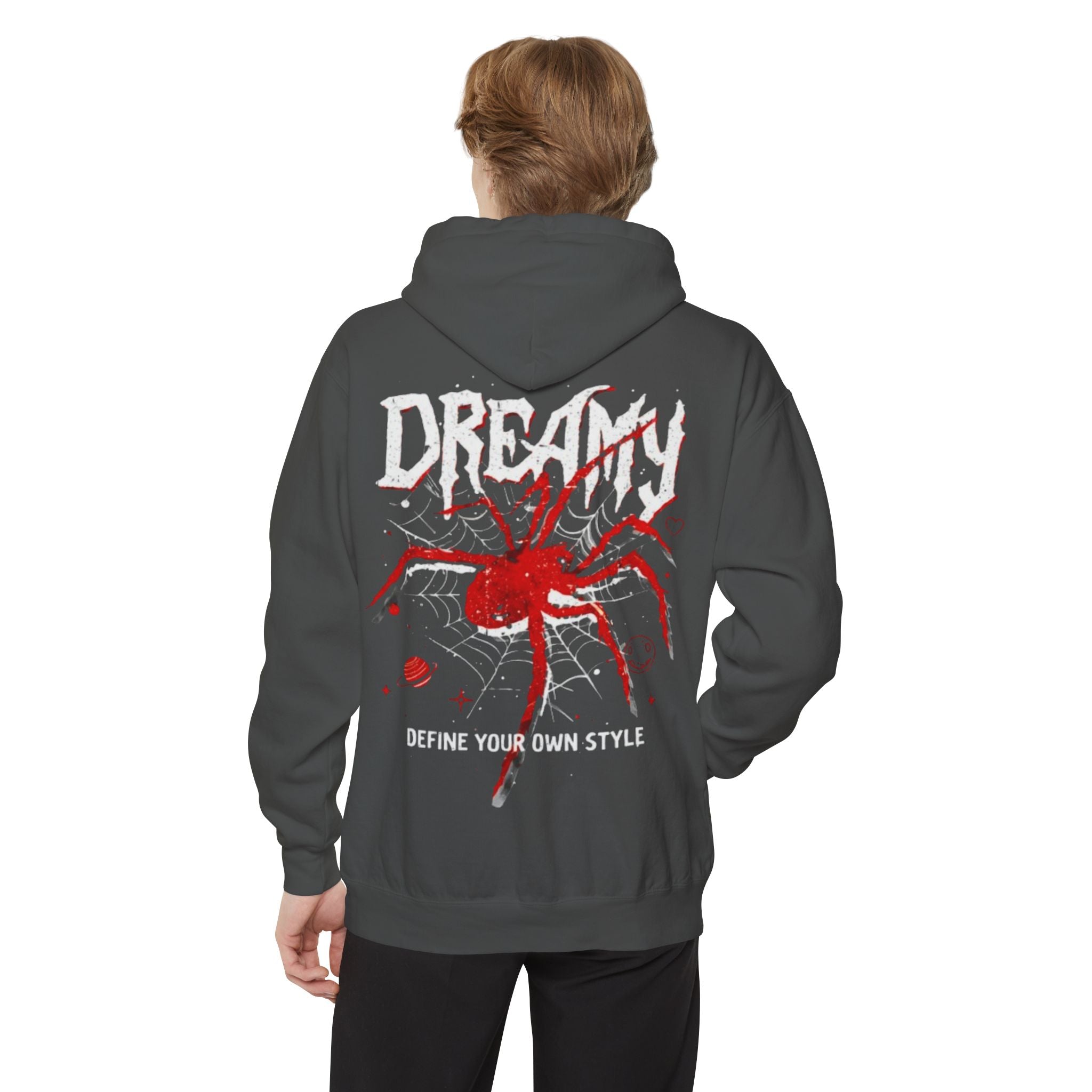 Spider Graphic Hoodie — "Dreamy" Red Spiderback Design