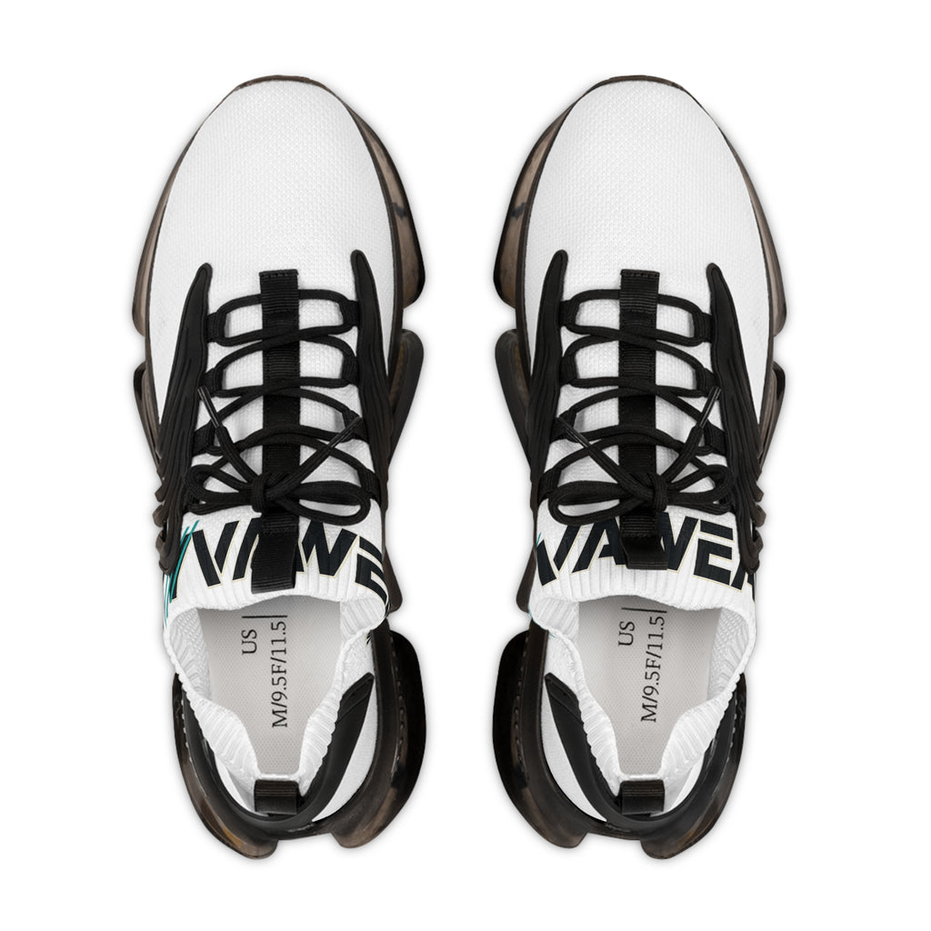 Men's White Mesh Sneakers — Lightweight Athletic Shoes with ‘WAVER’ Accent
