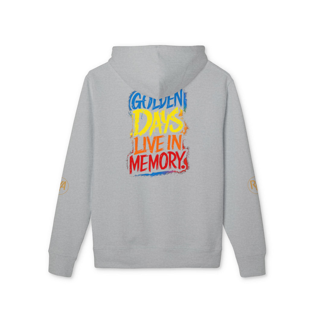 Hoodie — "Golden Days Live in Memory" Retro Graphic Pullover