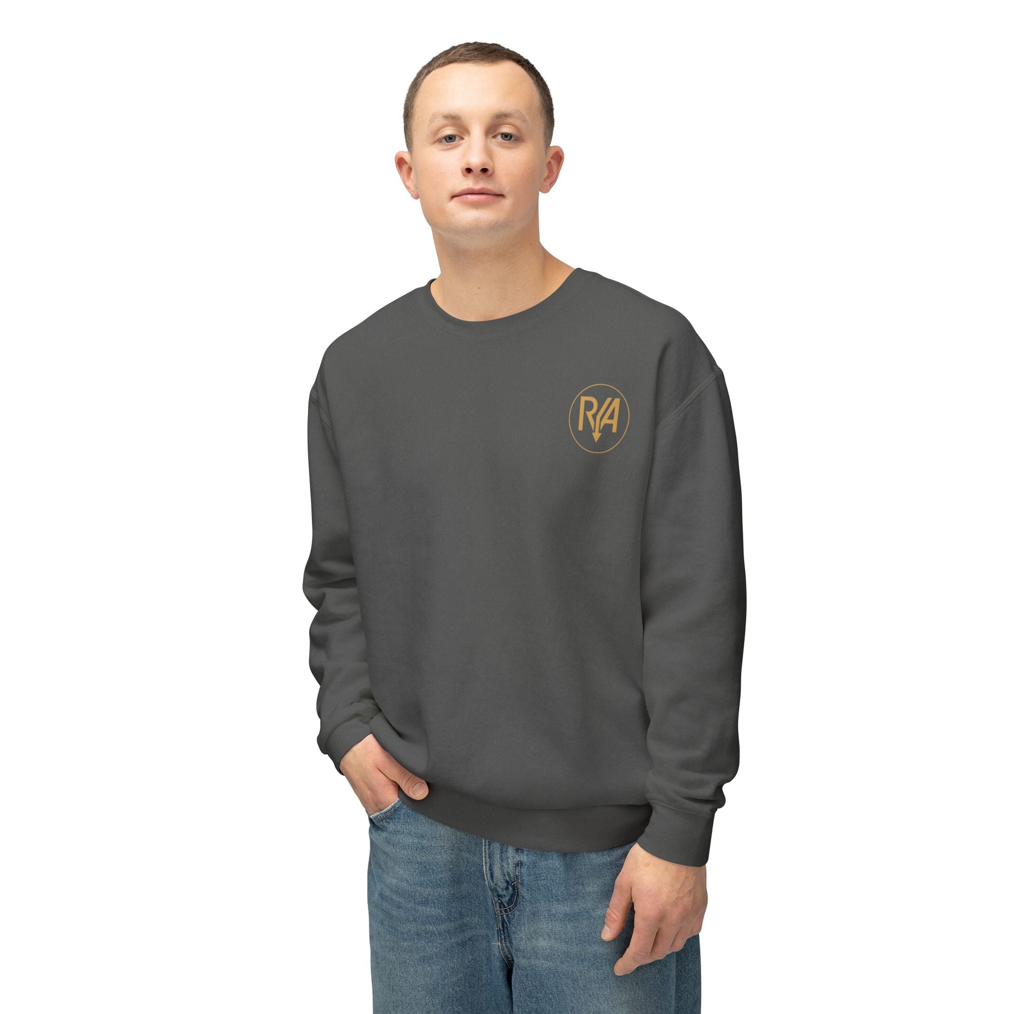 Minimal Monogram Crewneck Sweatshirt — R/A Embroidered