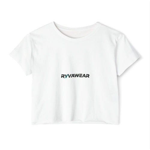 Crop Top - Minimal 'RYVAWEAR' Festival Logo Crop Top for Women