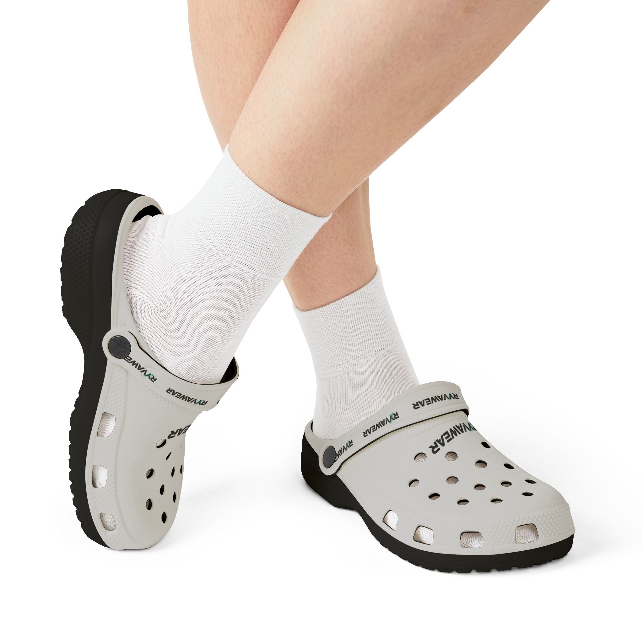 White EVA Foam Clogs — Lightweight Waterproof Foam Rubber Shoes