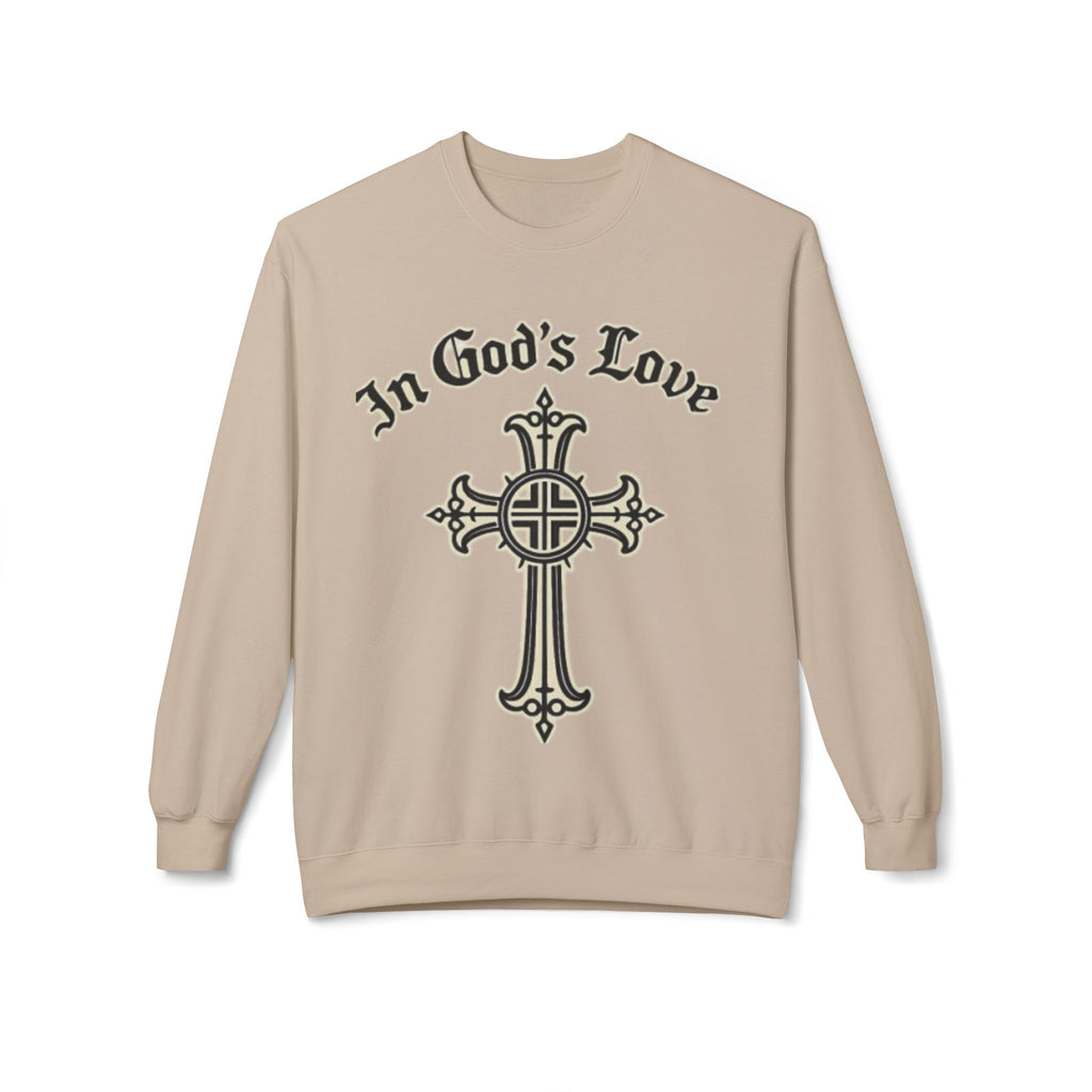 In God's Love Cross Crewneck Sweatshirt — Christian Faith Pullover