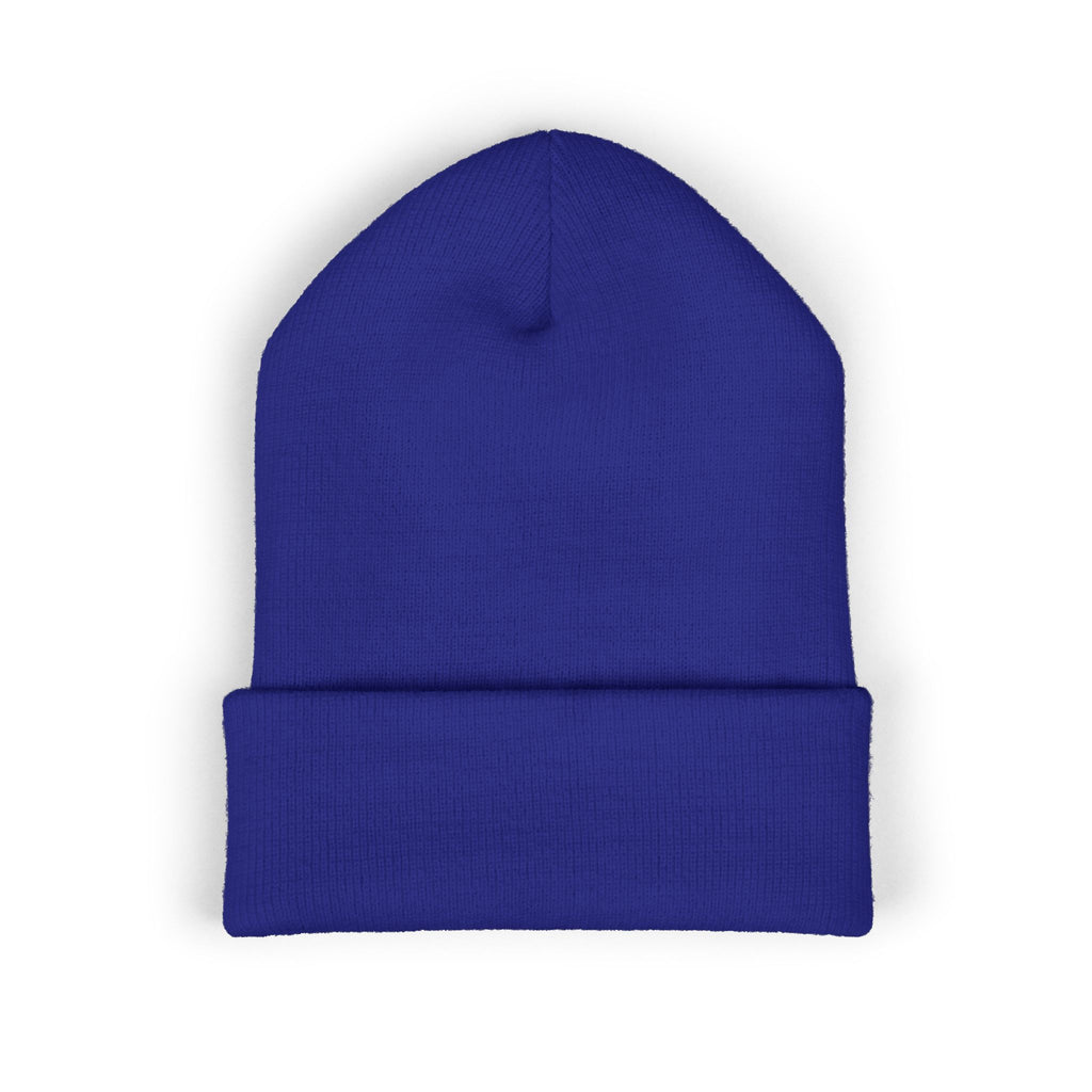 Embroidered Classic Cuffed Beanie — Minimal Logo Knit Hat