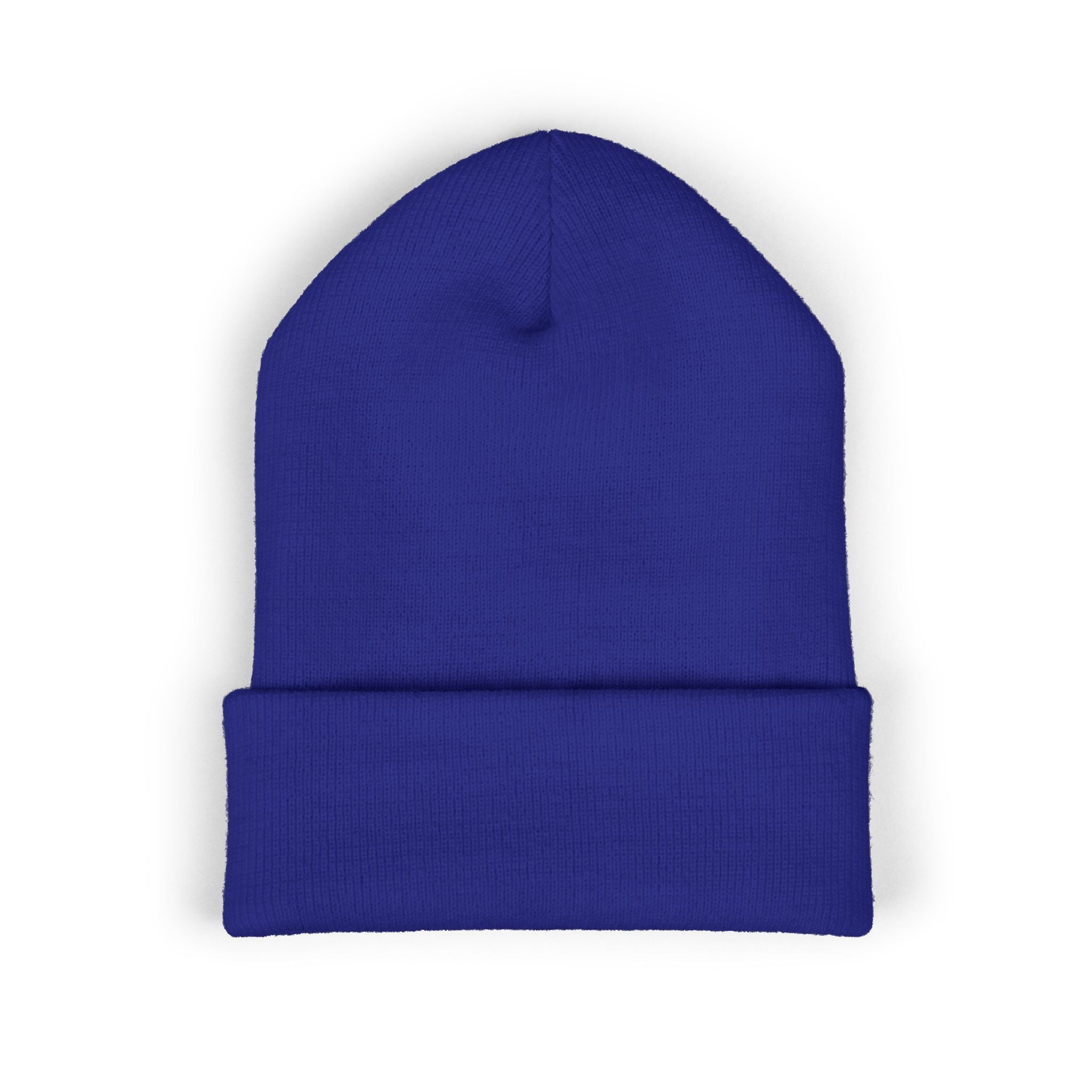 Embroidered Classic Cuffed Beanie — Minimal Logo Knit Hat