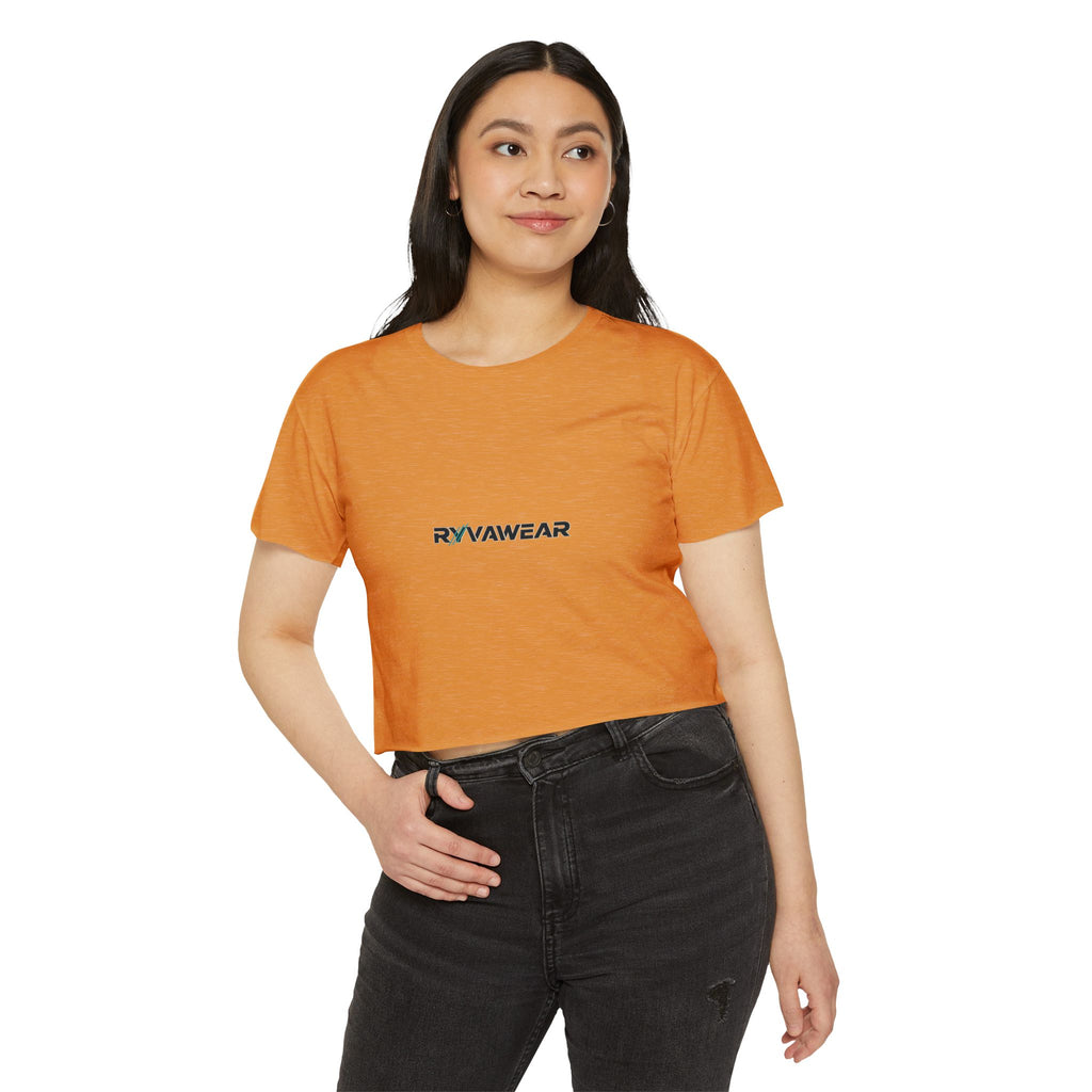Crop Top - Minimal 'RYVAWEAR' Festival Logo Crop Top for Women