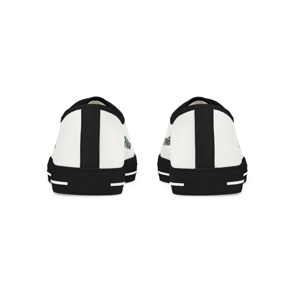 RVN Awear Branded Low Top Sneakers — Men's White Canvas Casual Shoes