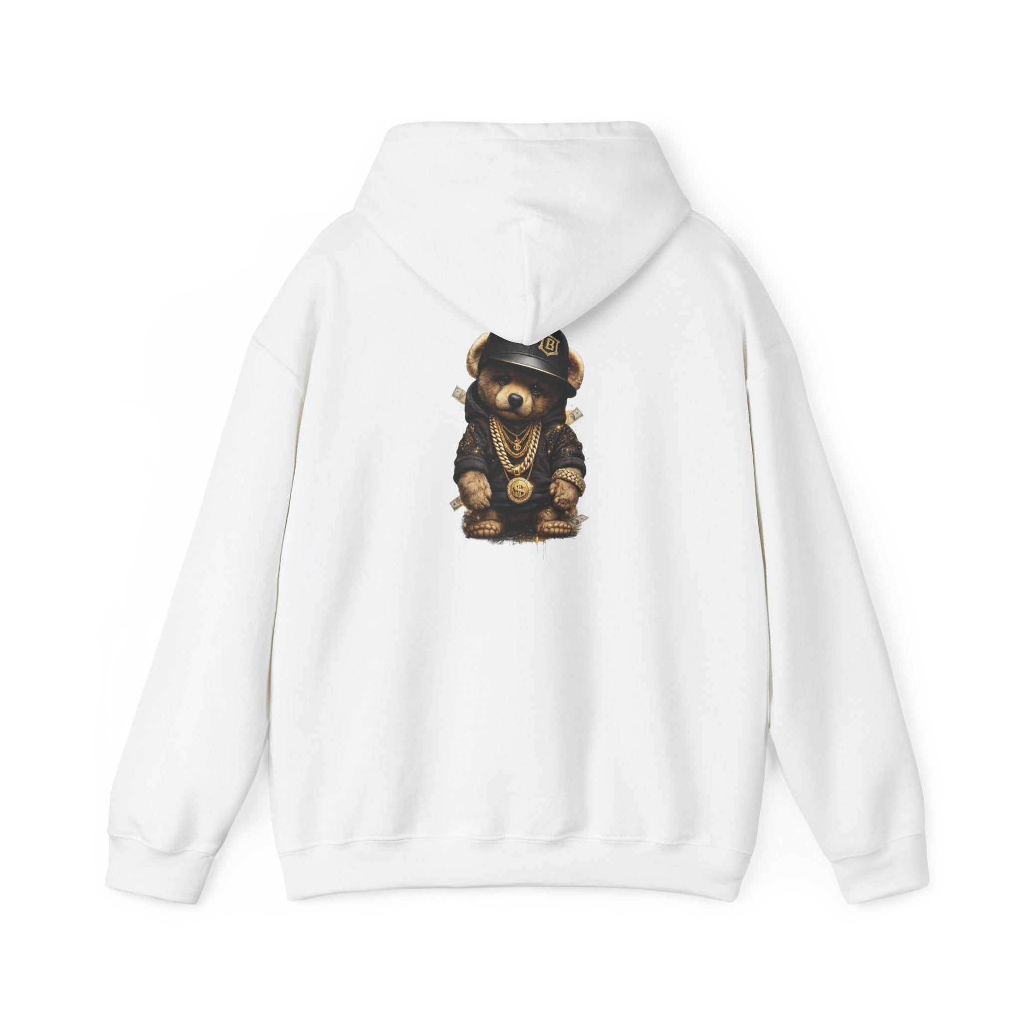 Bear Bling Hoodie — Streetwear Teddy Bear Graphic Pullover