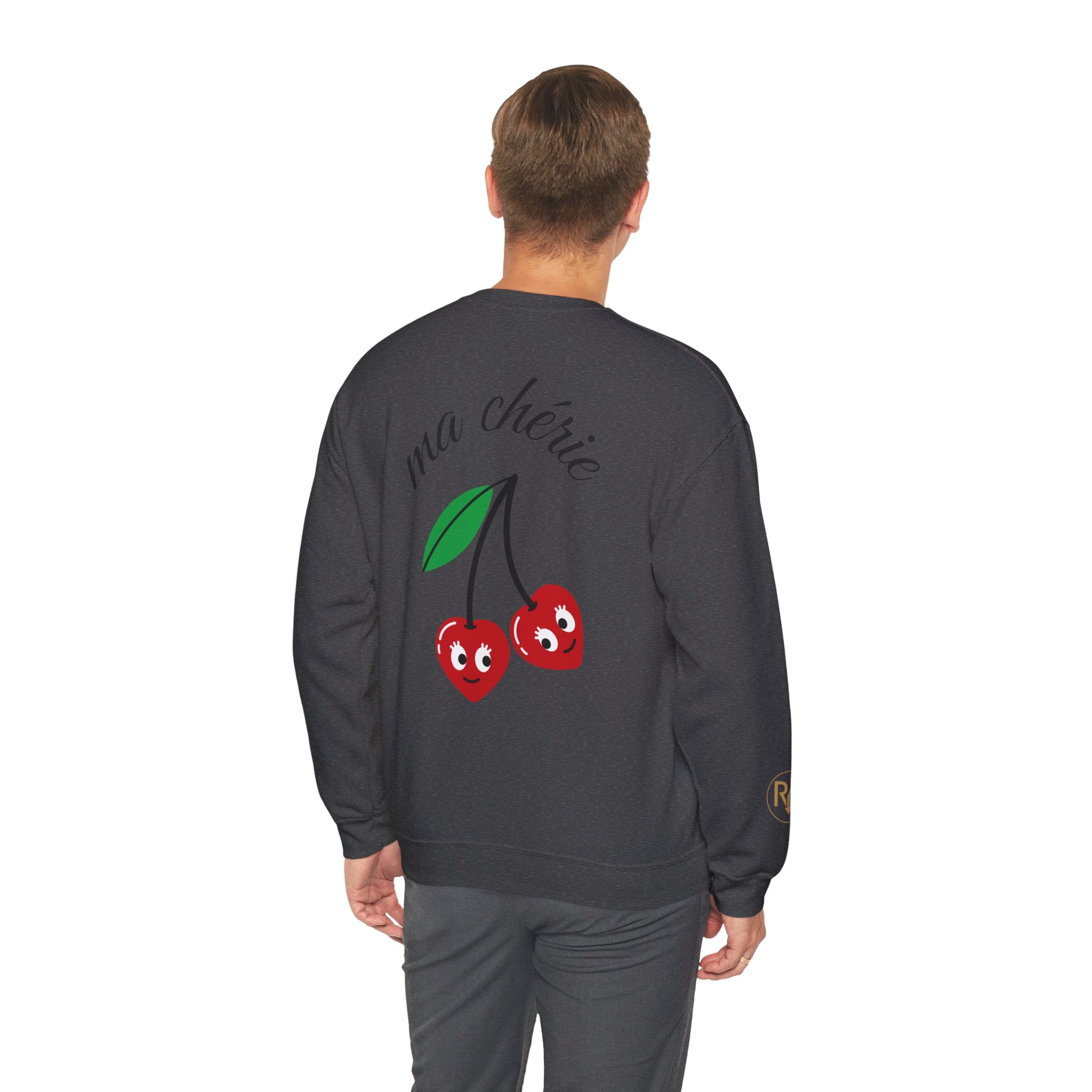 Cherry Graphic Sweatshirt — "ma chérie" Cute Vintage-Cherry Crewneck