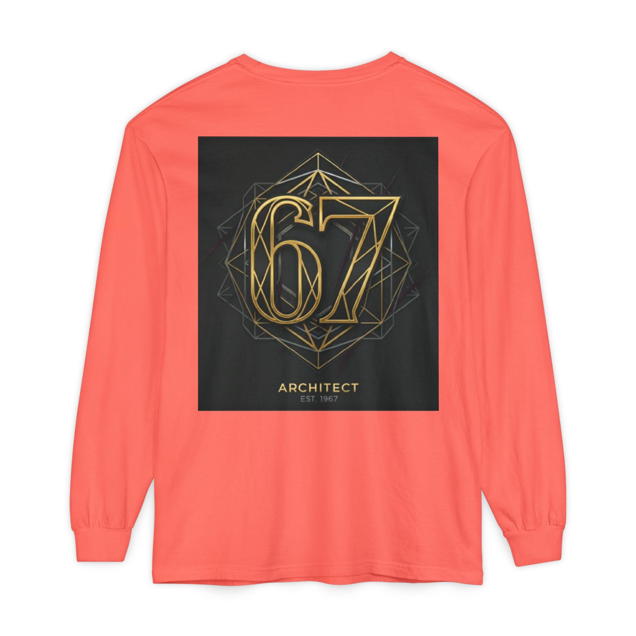 Architect '67' Long Sleeve T‑Shirt — Geometric Gold Back Print