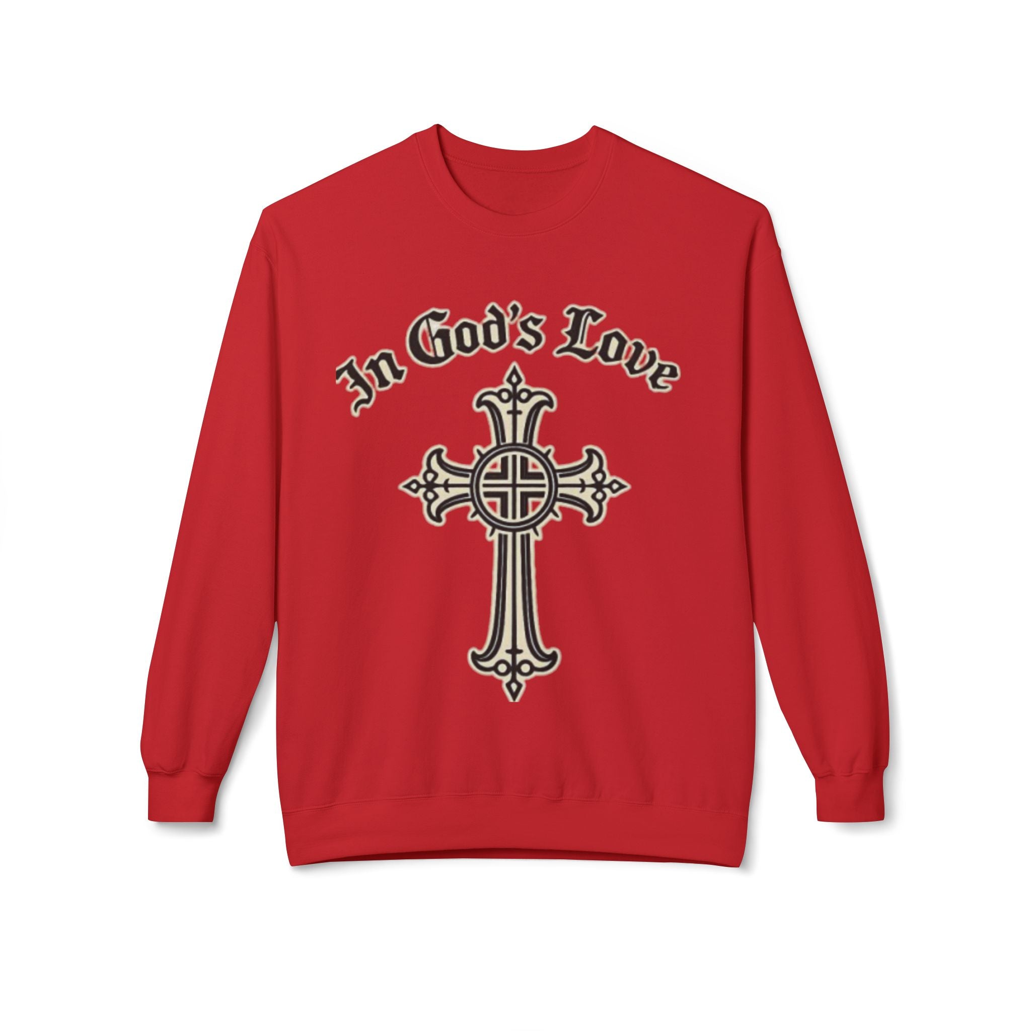 In God's Love Cross Crewneck Sweatshirt — Christian Faith Pullover